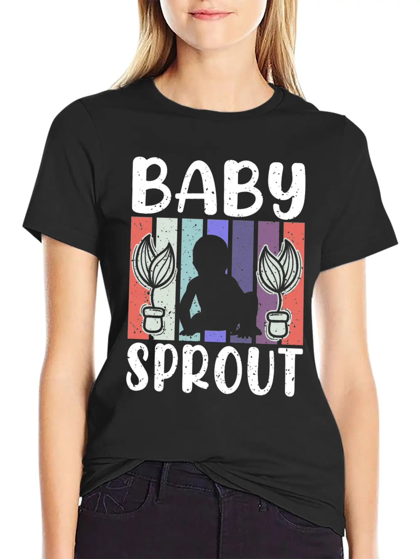 Baby Sprout Newborn Baby Sayings Quotes Lightweight Cotton T-Shirt – Daily Comfort Graphic Shirt