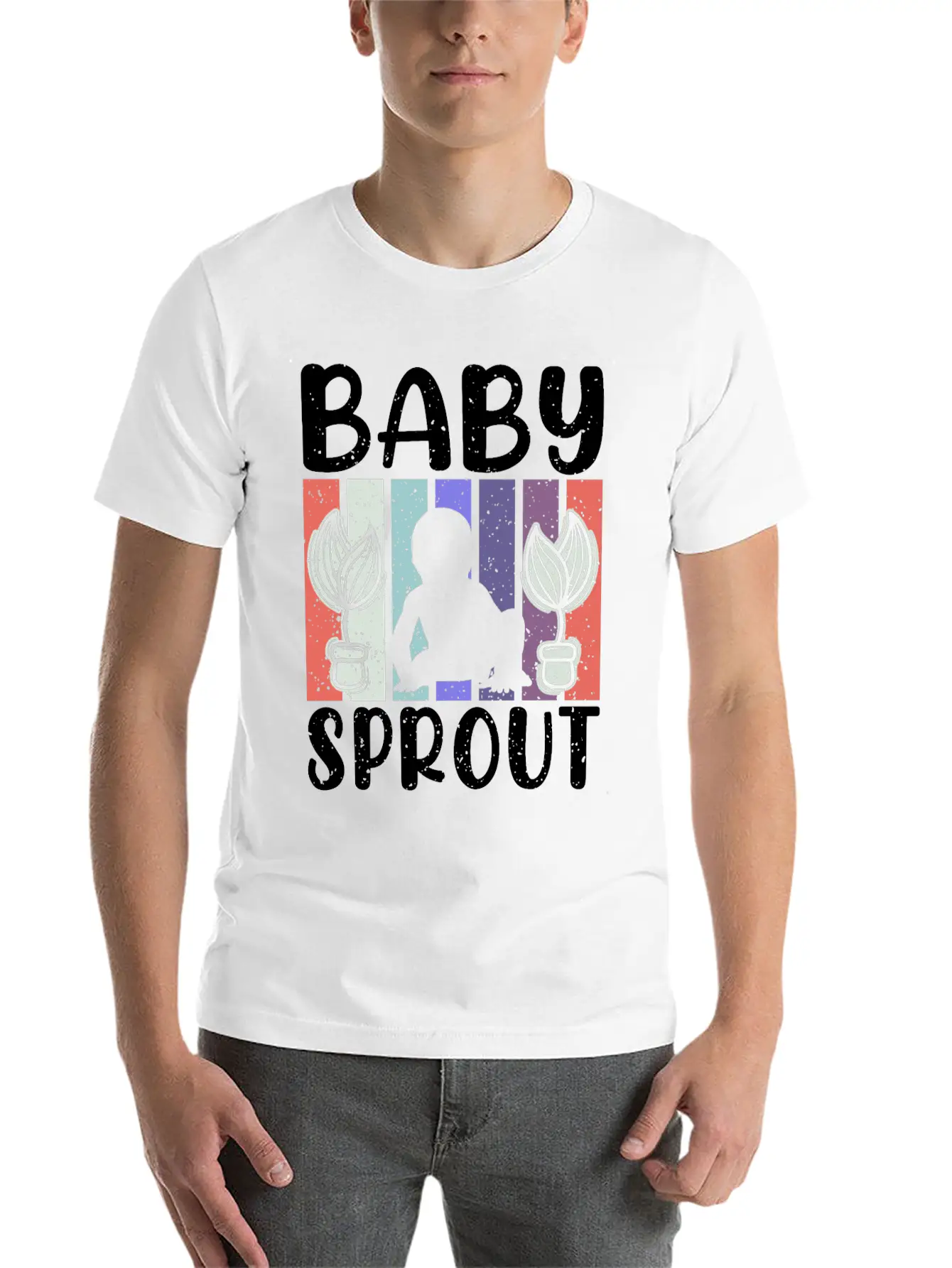 Baby Sprout Newborn Baby Sayings Quotes Lightweight Cotton T-Shirt – Daily Comfort Graphic Shirt
