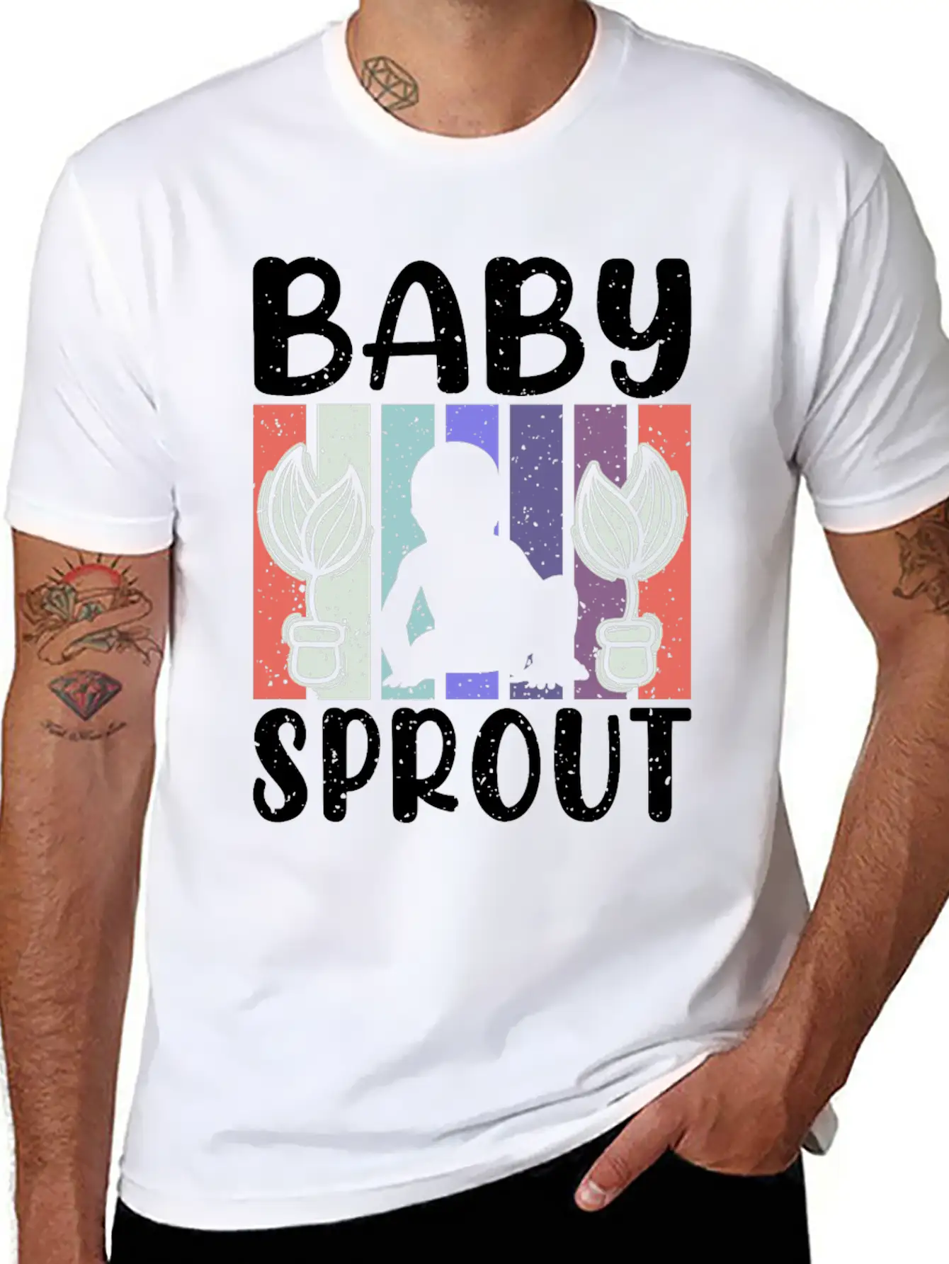 Baby Sprout Newborn Baby Sayings Quotes Lightweight Cotton T-Shirt – Daily Comfort Graphic Shirt