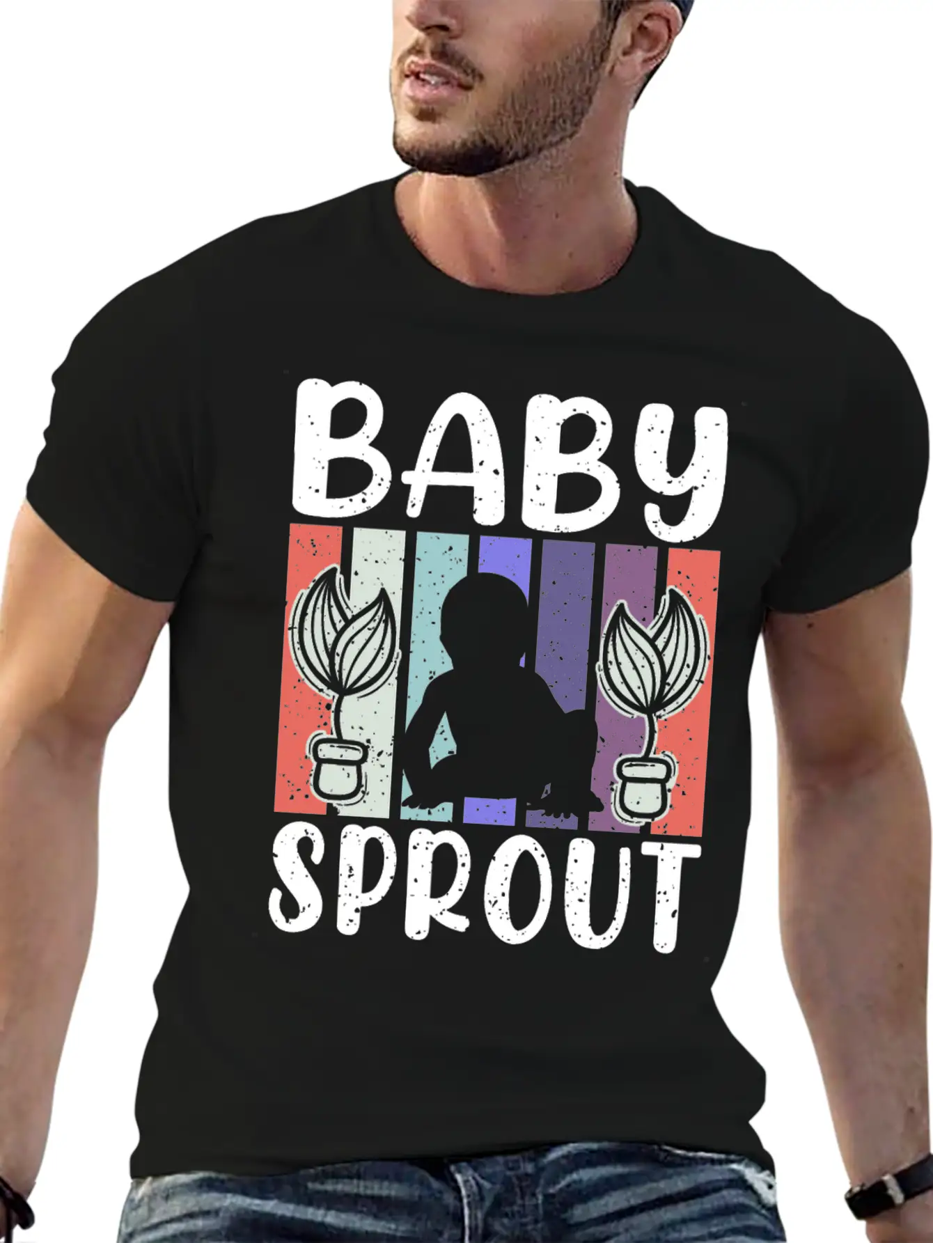 Baby Sprout Newborn Baby Sayings Quotes Lightweight Cotton T-Shirt – Daily Comfort Graphic Shirt