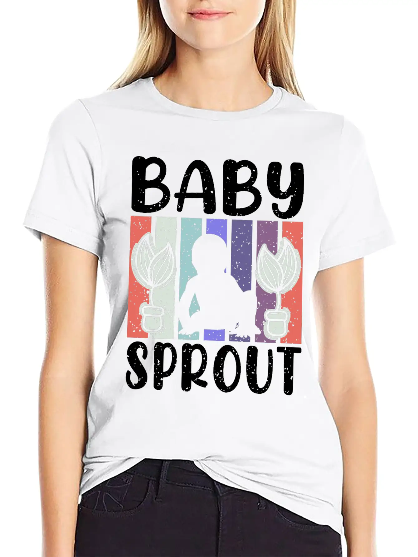Baby Sprout Newborn Baby Sayings Quotes Lightweight Cotton T-Shirt – Daily Comfort Graphic Shirt