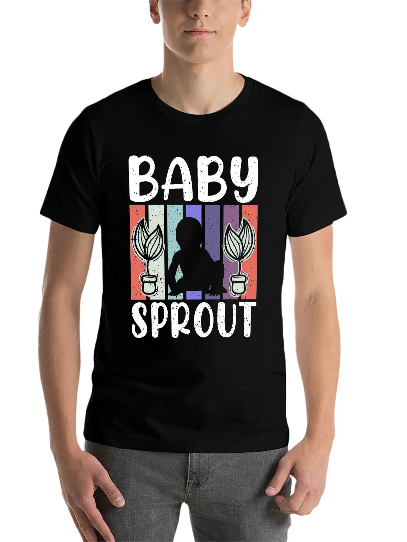 Baby Sprout Newborn Baby Sayings Quotes Lightweight Cotton T-Shirt – Daily Comfort Graphic Shirt
