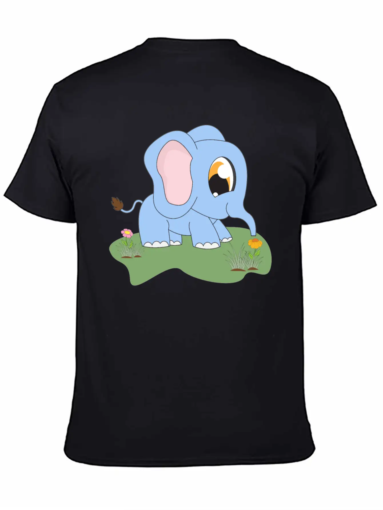 Baby Trunk Elephant Carton Animal Motif Lightweight Cotton T-Shirt – Daily Comfort Graphic Shirt