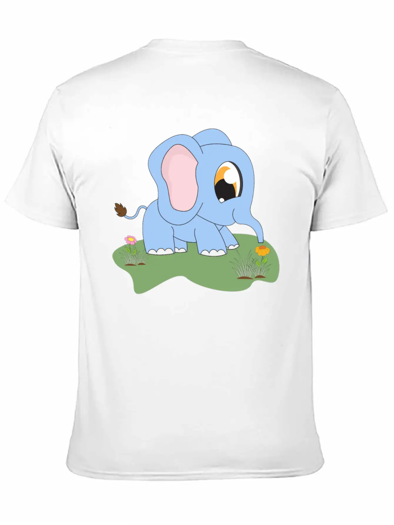 Baby Trunk Elephant Carton Animal Motif Lightweight Cotton T-Shirt – Daily Comfort Graphic Shirt