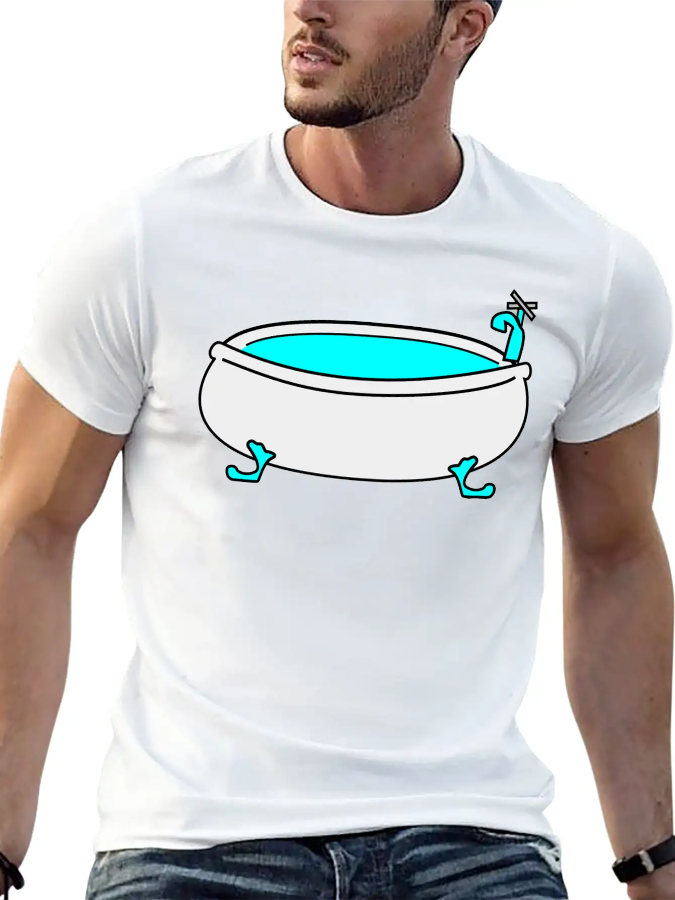 Bad Bath Badewanne Bathtube Shower Dusche19 Comfortable Minimalist Graphic Tee – Summer Style Essential