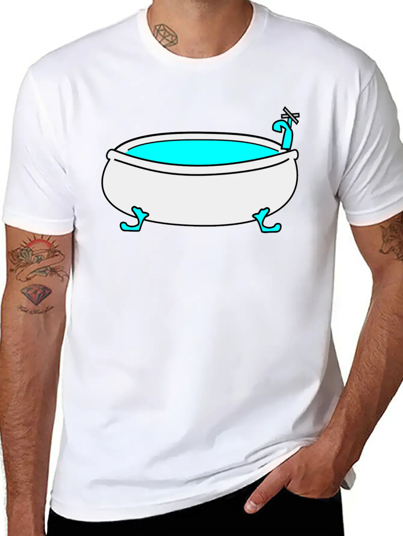 Bad Bath Badewanne Bathtube Shower Dusche19 Comfortable Minimalist Graphic Tee – Summer Style Essential
