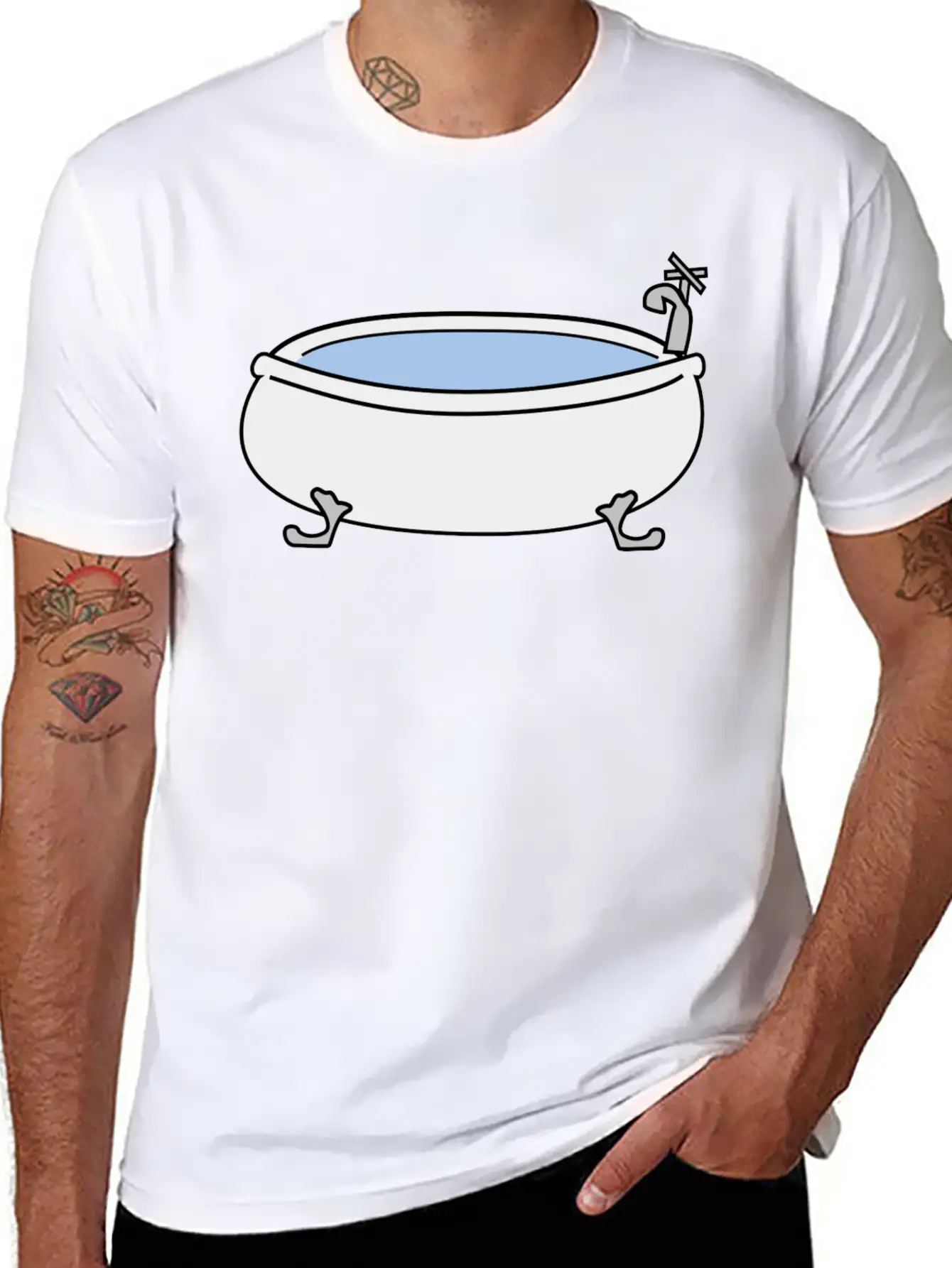Bad Bath Badewanne Bathtube Shower Dusche22 Unisex Casual T-Shirt – Clean Design For Daily Comfort