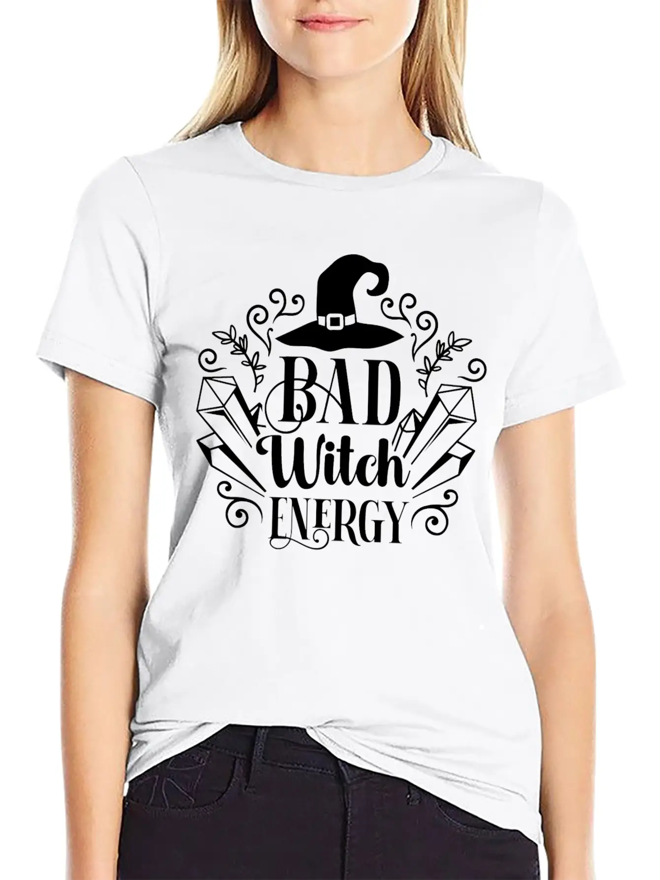 Bad Witch Energy Unisex Casual T-Shirt – Clean Design For Daily Comfort