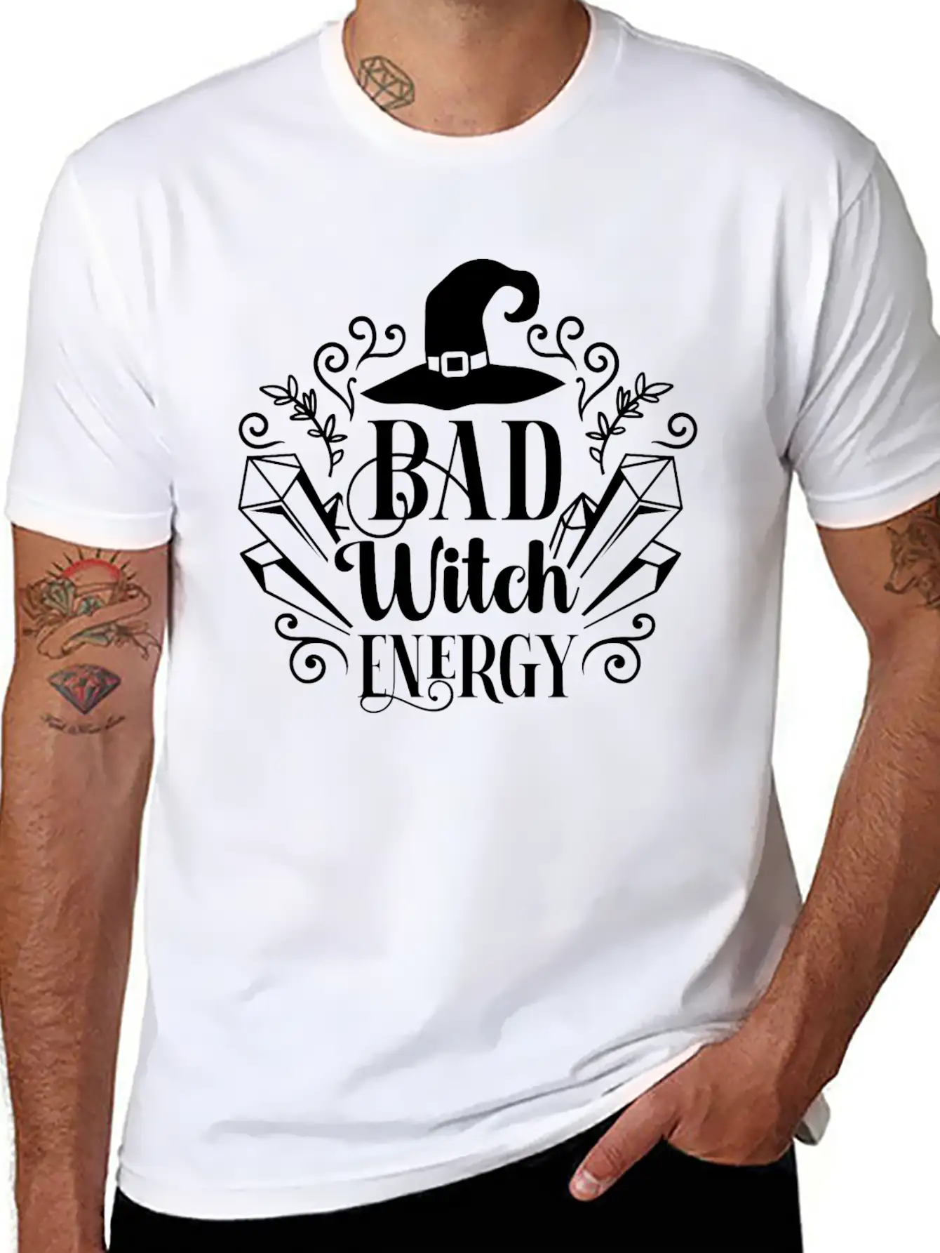 Bad Witch Energy Unisex Casual T-Shirt – Clean Design For Daily Comfort