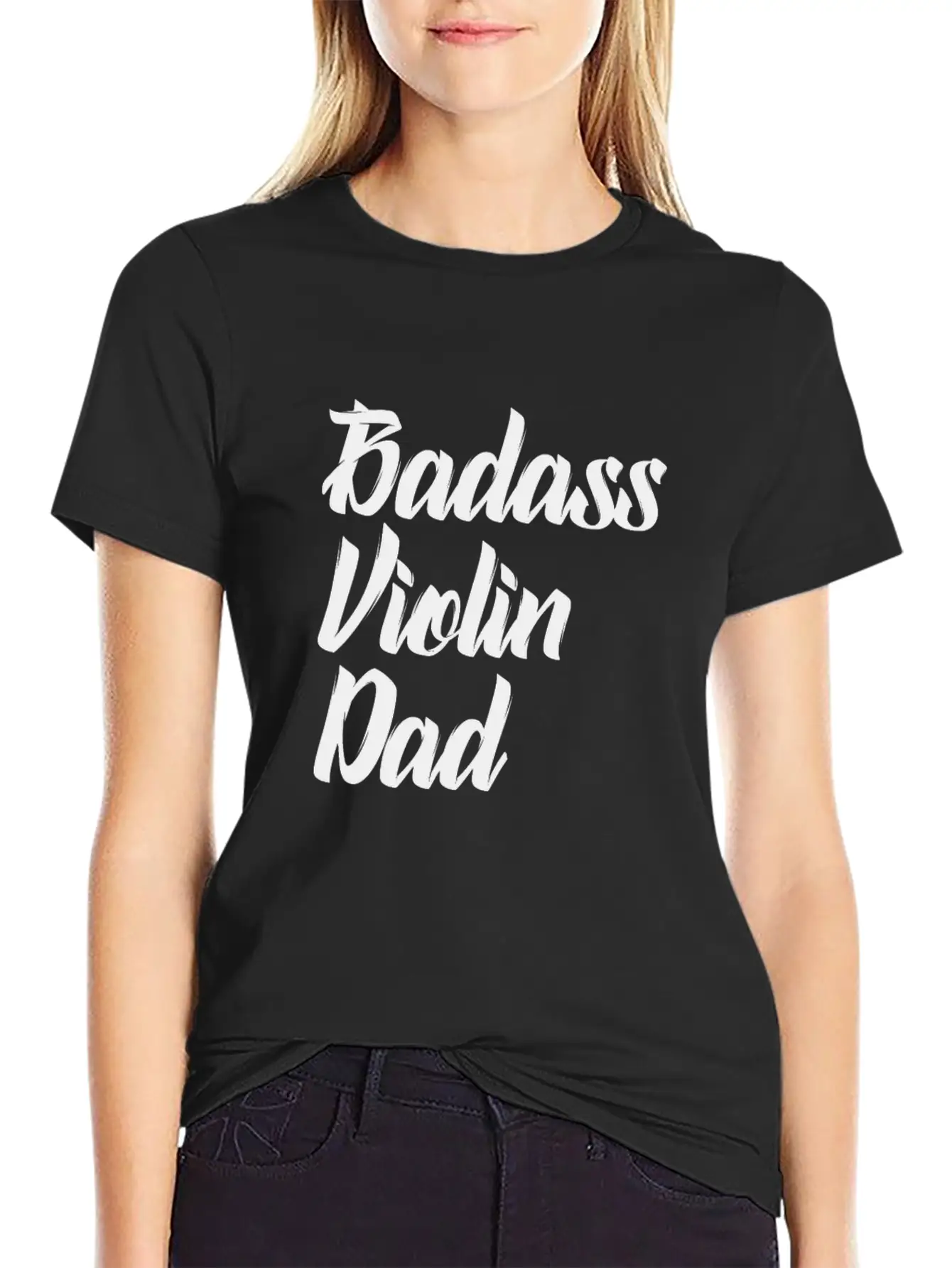 Badass Violin Dad Basic Graphic T-Shirt – Daily Comfort In Soft Cotton