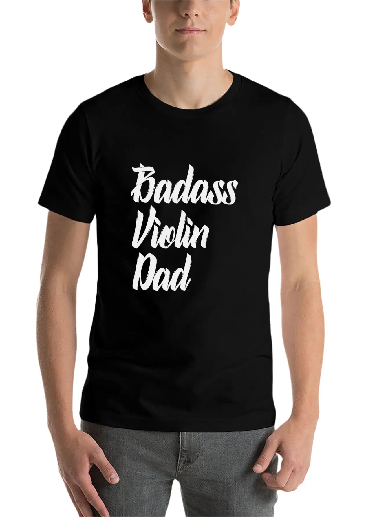 Badass Violin Dad Basic Graphic T-Shirt – Daily Comfort In Soft Cotton