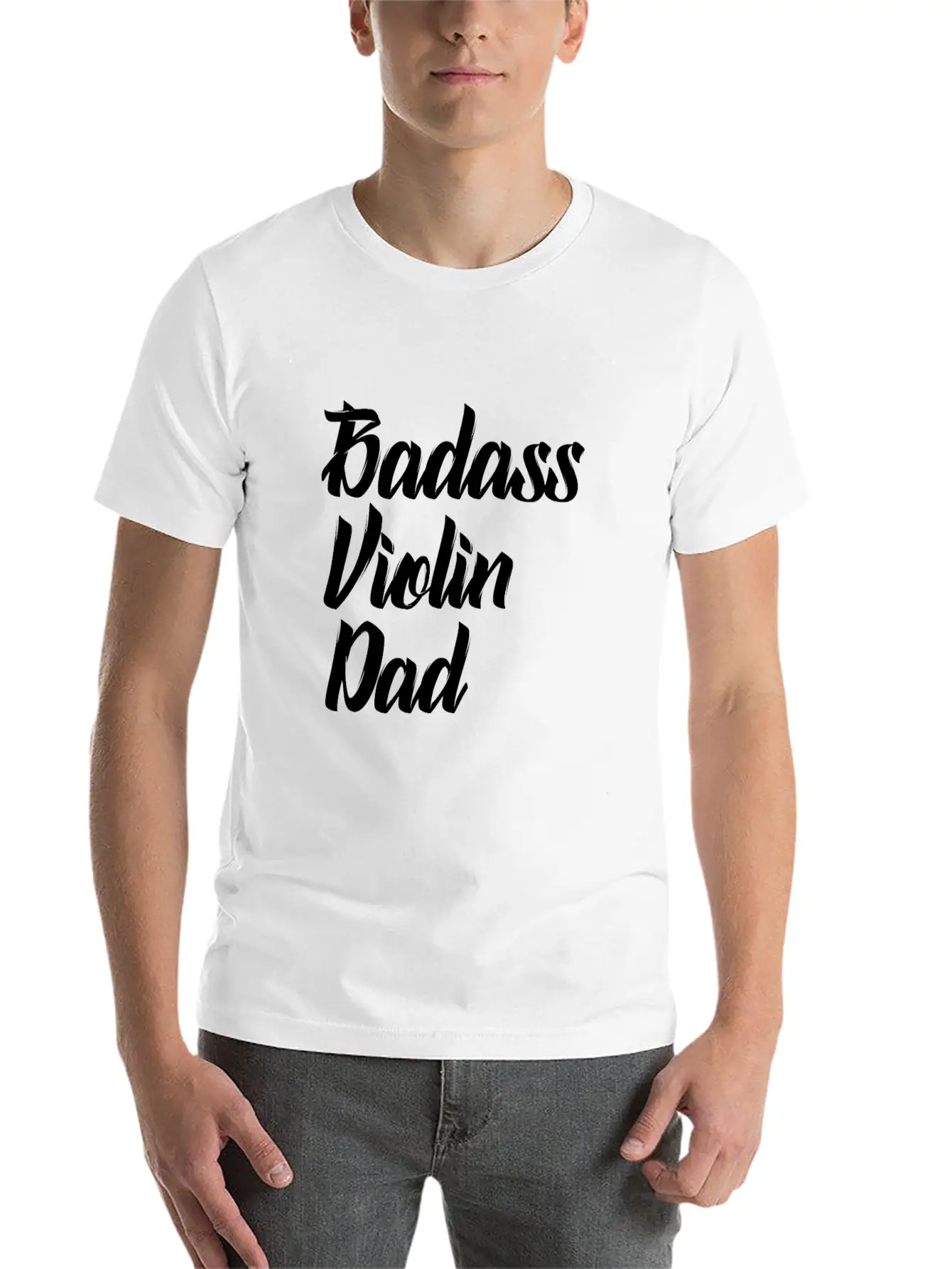 Badass Violin Dad Basic Graphic T-Shirt – Daily Comfort In Soft Cotton