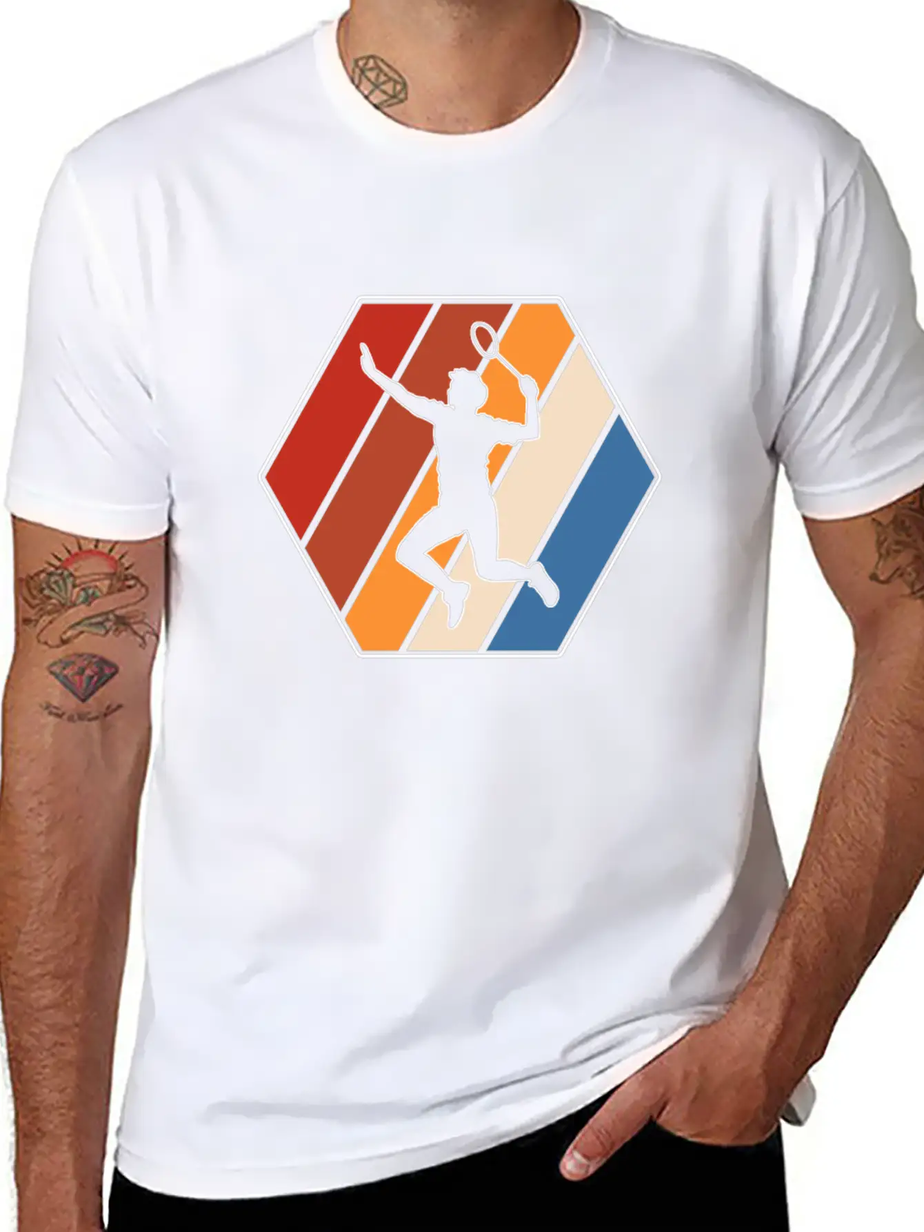 Badminton Retro Modern Fit Casual T-Shirt – Clean And Versatile Design