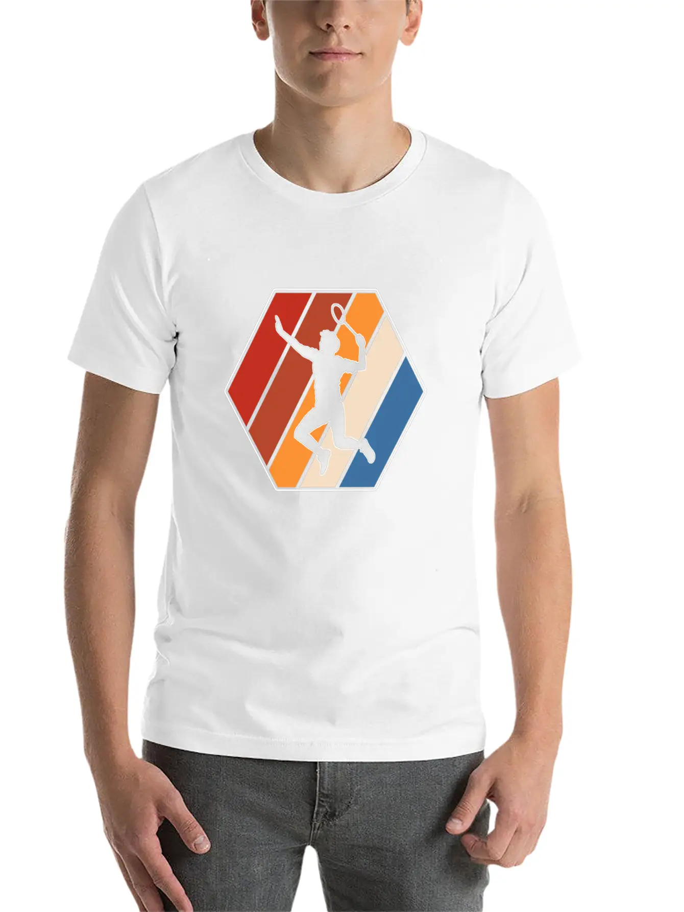 Badminton Retro Modern Fit Casual T-Shirt – Clean And Versatile Design