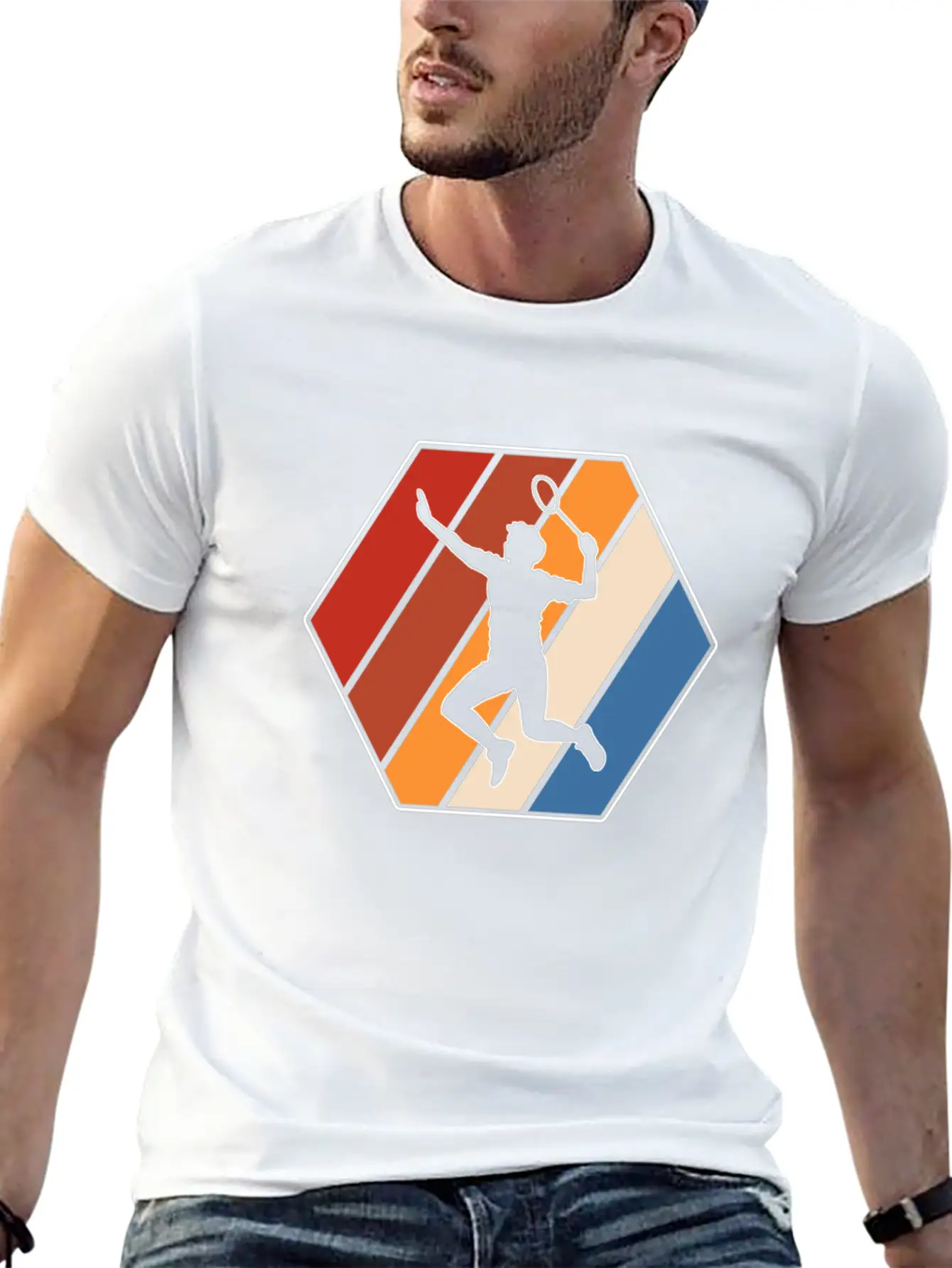 Badminton Retro Modern Fit Casual T-Shirt – Clean And Versatile Design
