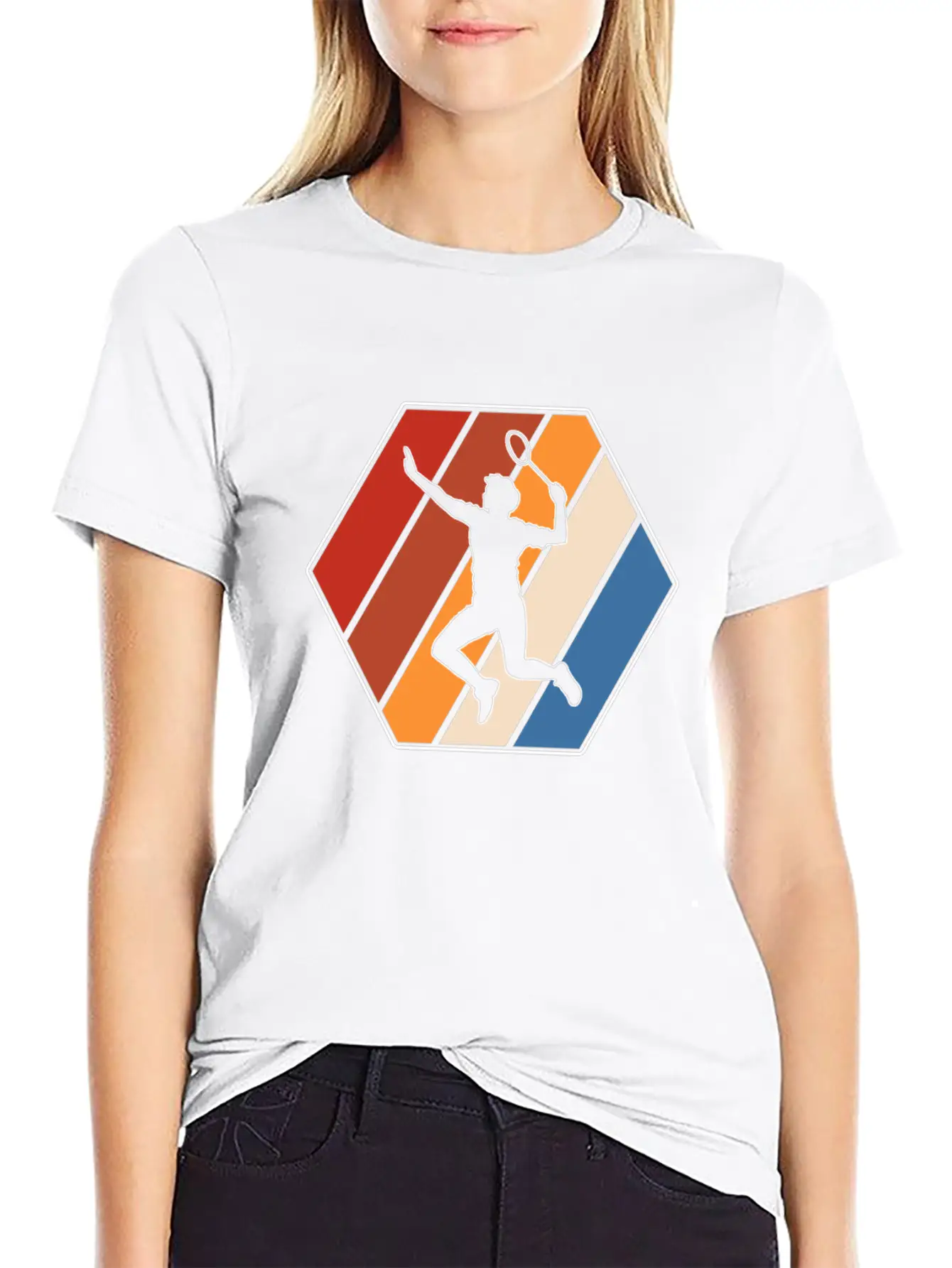 Badminton Retro Modern Fit Casual T-Shirt – Clean And Versatile Design