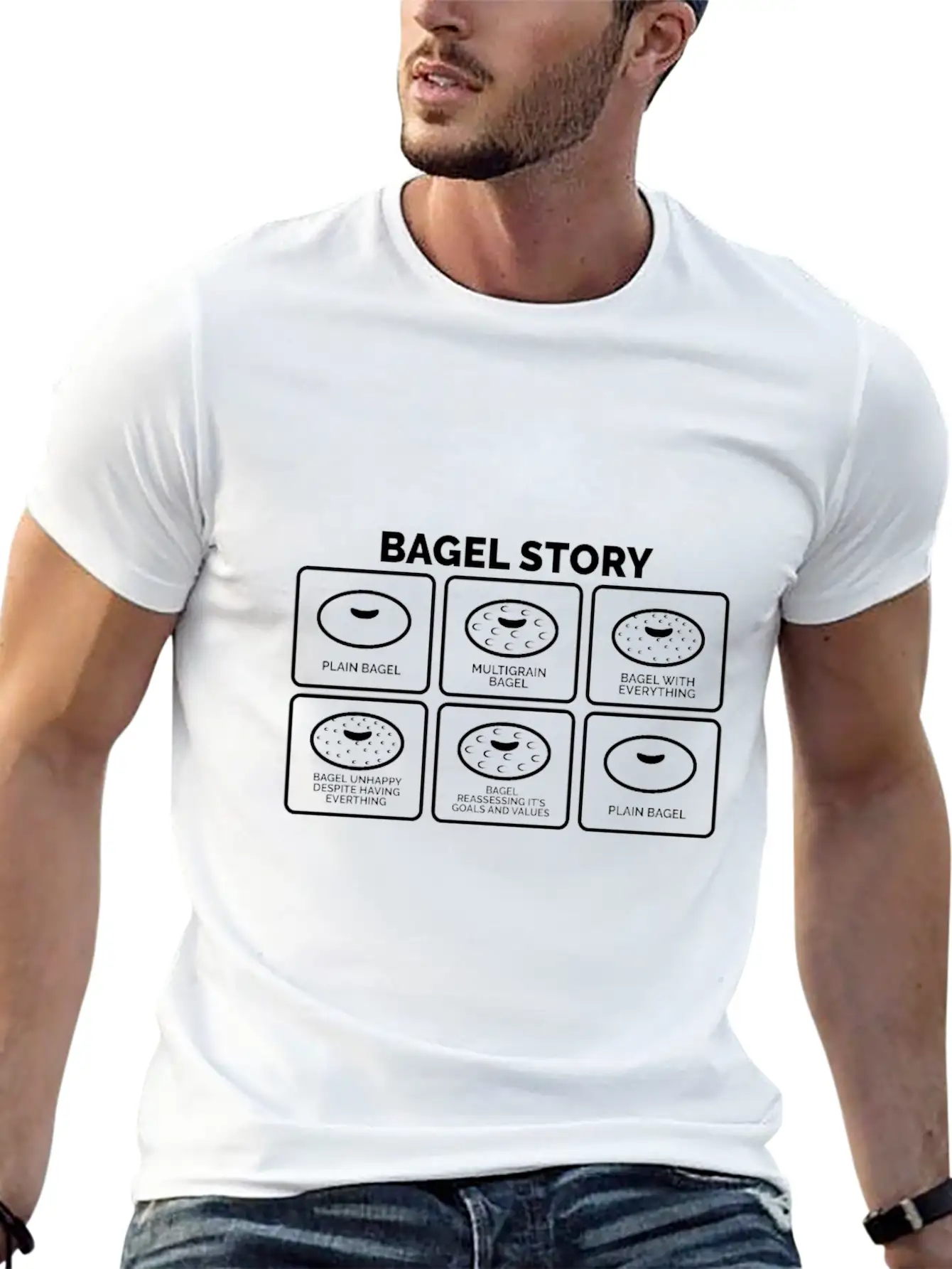 Bagel Story Motivational Coach Gift Soft Cotton Short Sleeve Tee – Unisex Wardrobe Staple