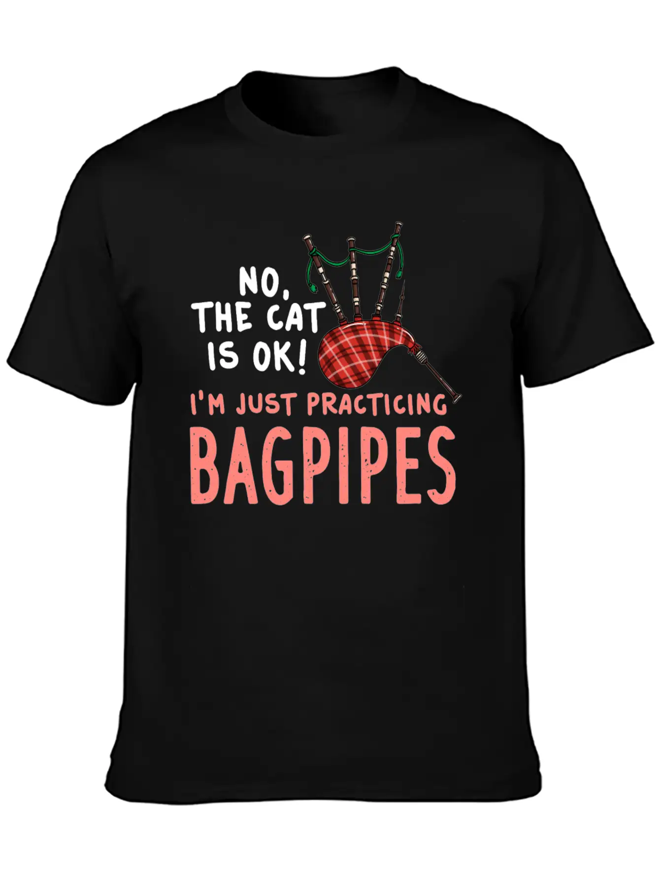 Bagpipe Music Gift Instrument Beginner Unisex Casual T-Shirt – Clean Design For Daily Comfort