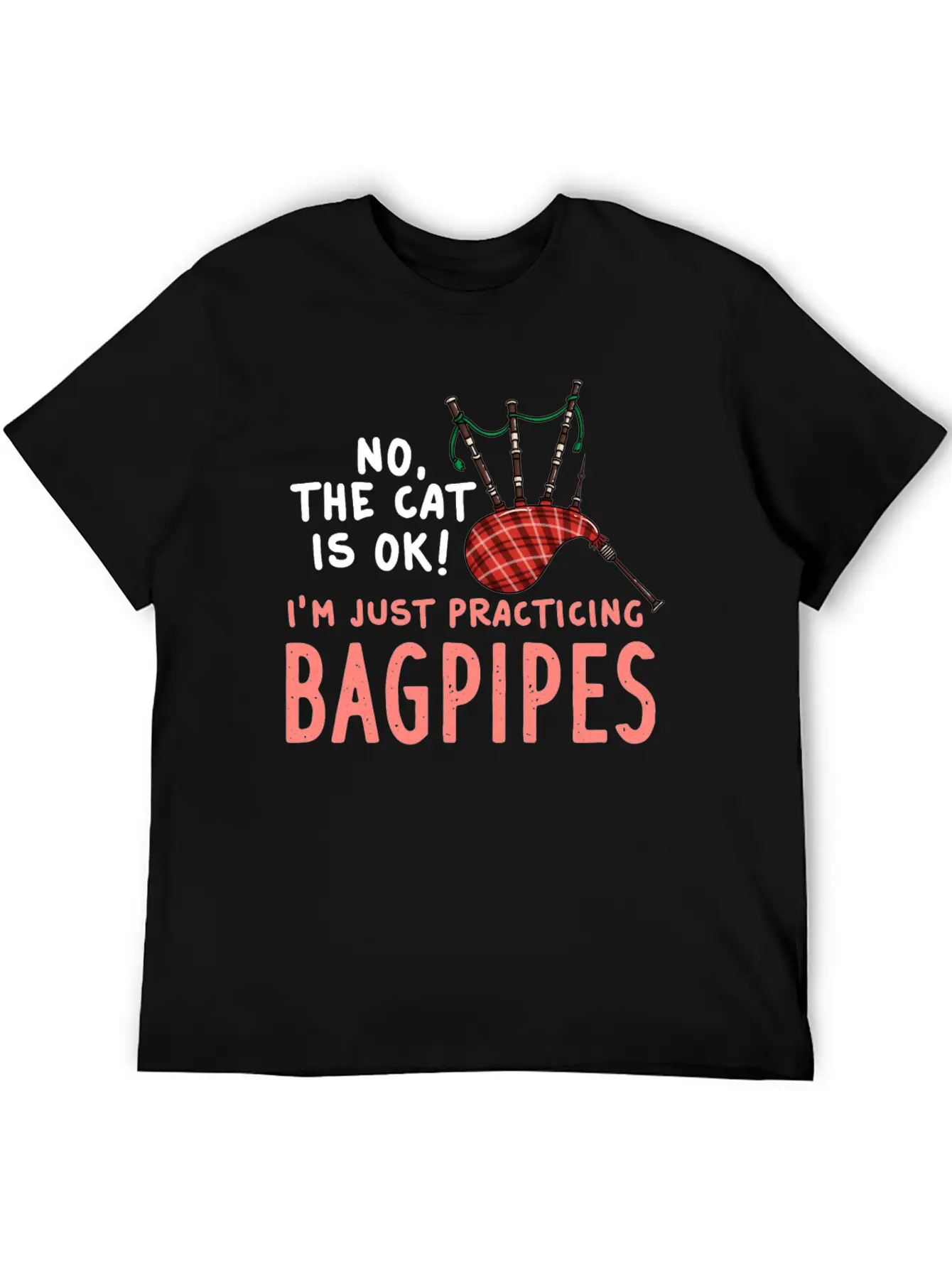 Bagpipe Music Gift Instrument Beginner Unisex Casual T-Shirt – Clean Design For Daily Comfort