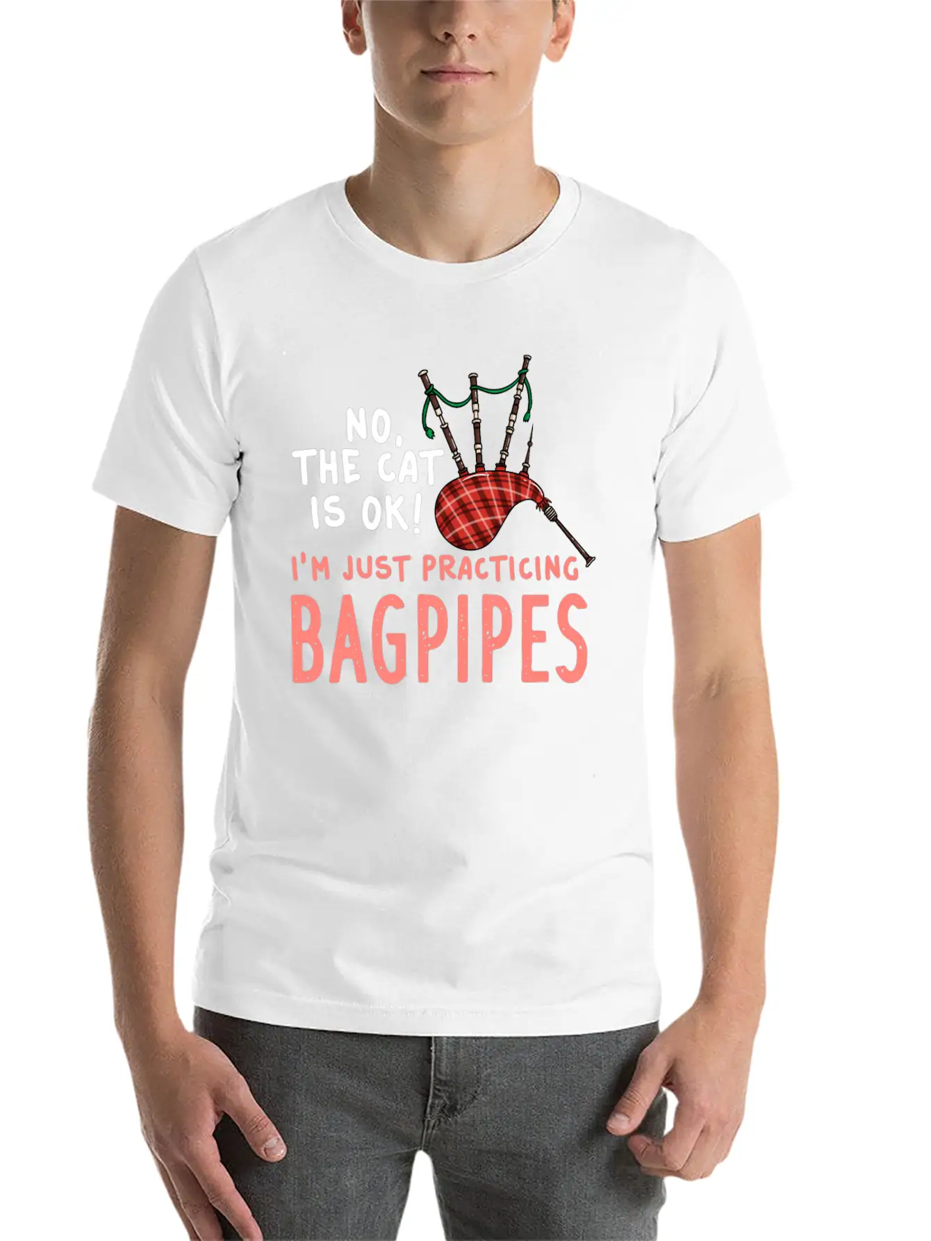 Bagpipe Music Gift Instrument Beginner Unisex Casual T-Shirt – Clean Design For Daily Comfort