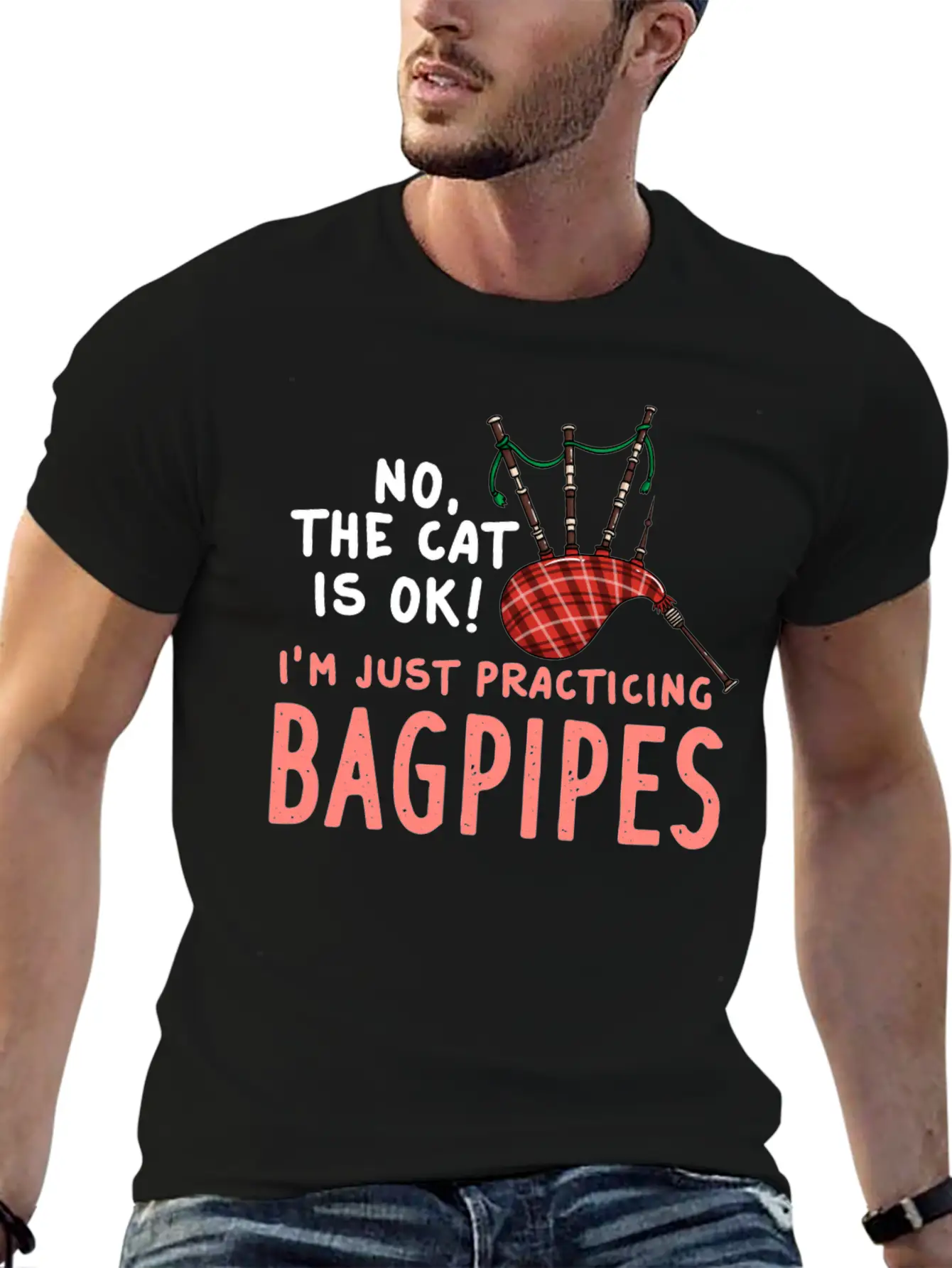 Bagpipe Music Gift Instrument Beginner Unisex Casual T-Shirt – Clean Design For Daily Comfort