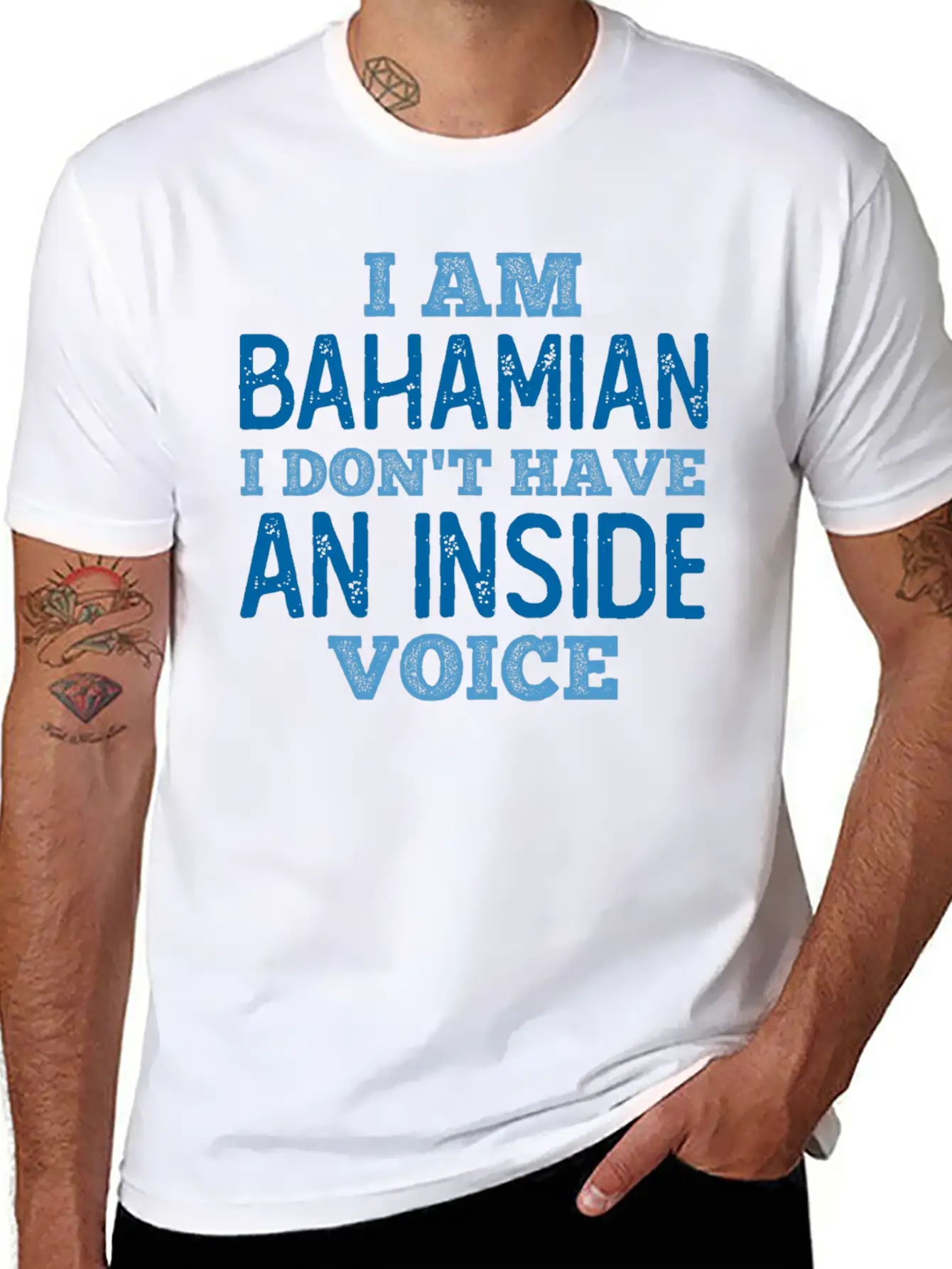 Bahamian We Do Not Have An Inside Voice Relaxed Everyday Tee – Lightweight And Durable Cotton