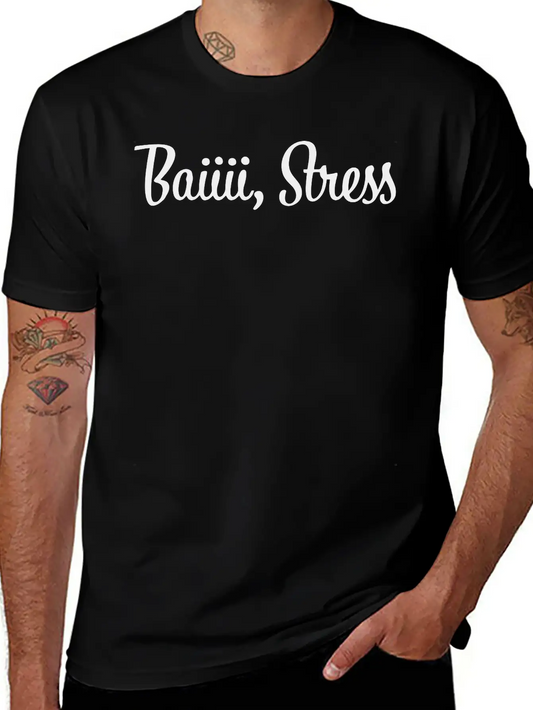 Baiiii Stress Classic Fit Graphic Tee For Daily Comfort – Unisex Cotton Shirt