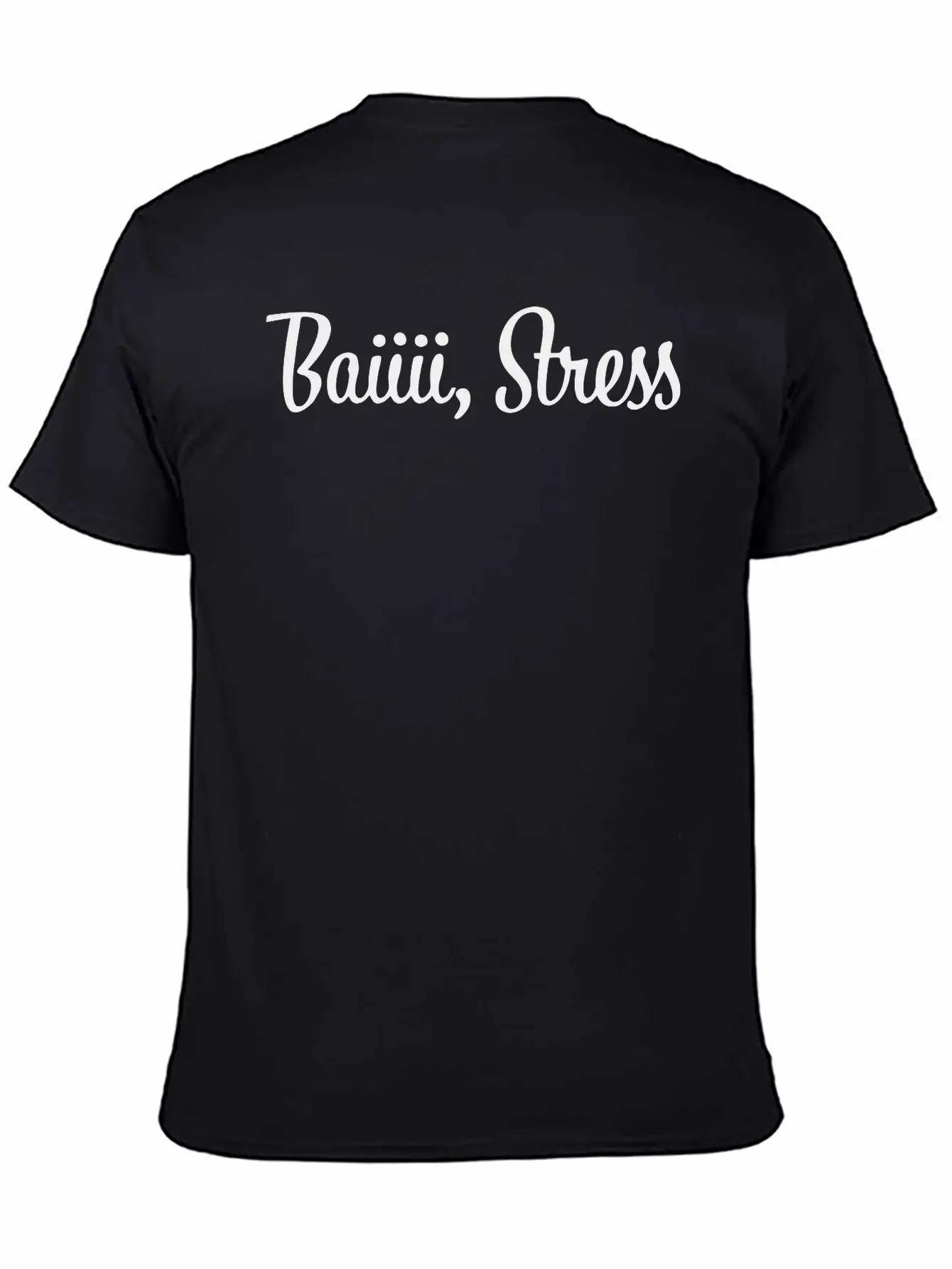 Baiiii Stress Classic Fit Graphic Tee For Daily Comfort – Unisex Cotton Shirt