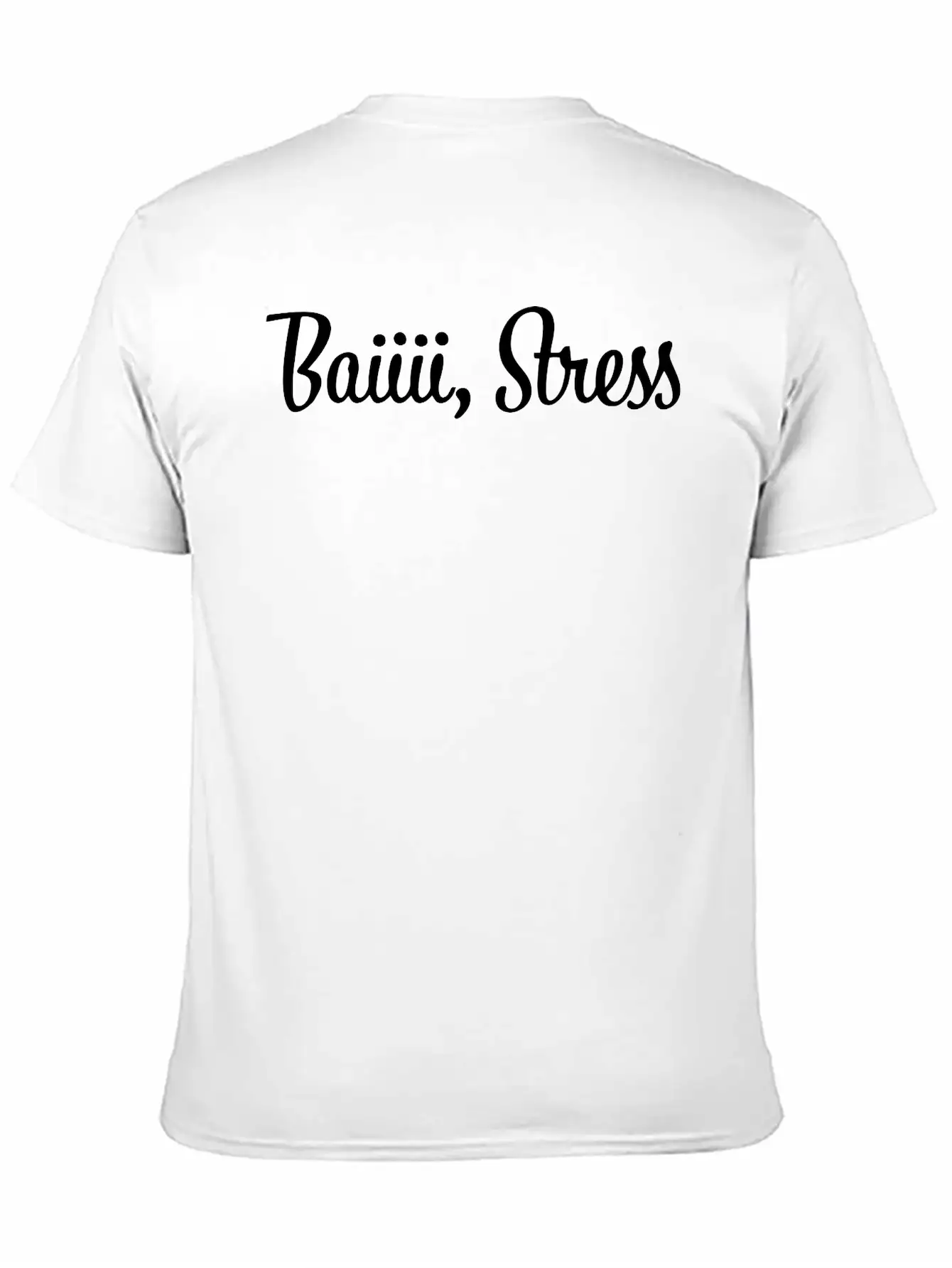 Baiiii Stress Classic Fit Graphic Tee For Daily Comfort – Unisex Cotton Shirt