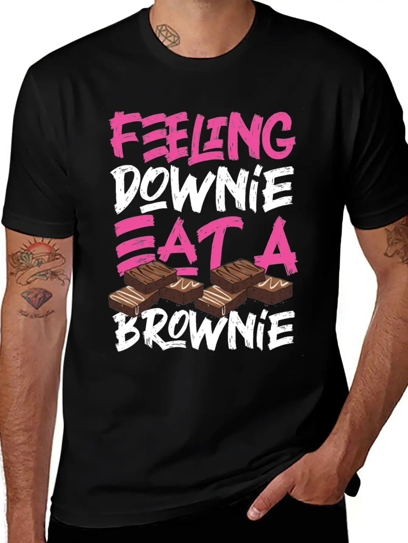 Bake Baking Brownie Pun Feeling Lightweight Cotton T-Shirt – Daily Comfort Graphic Shirt