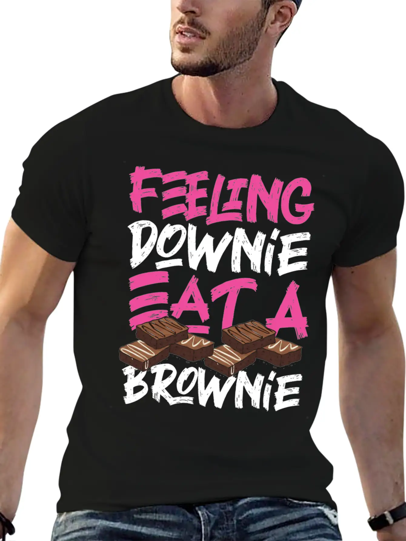 Bake Baking Brownie Pun Feeling Lightweight Cotton T-Shirt – Daily Comfort Graphic Shirt