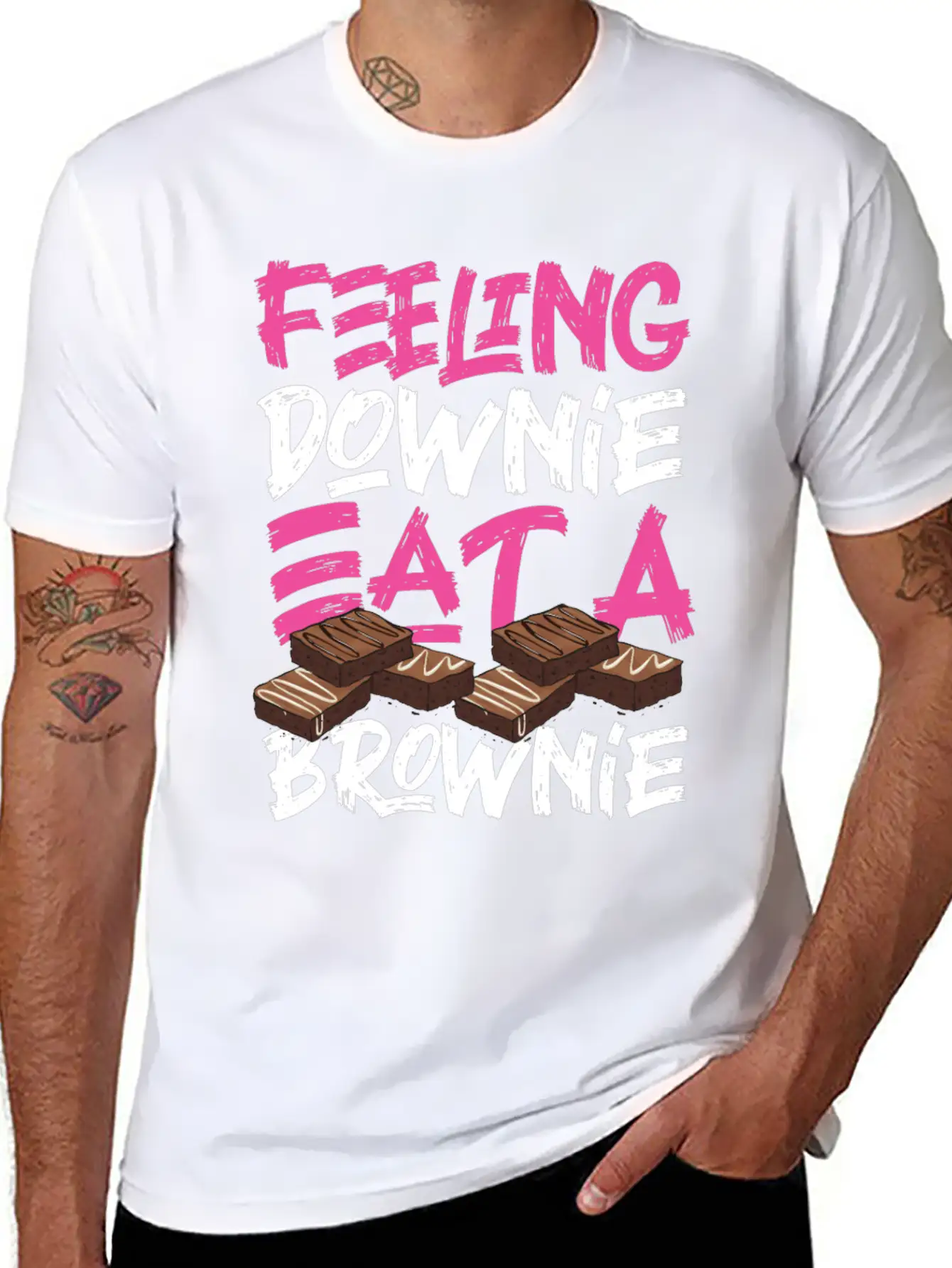 Bake Baking Brownie Pun Feeling Lightweight Cotton T-Shirt – Daily Comfort Graphic Shirt