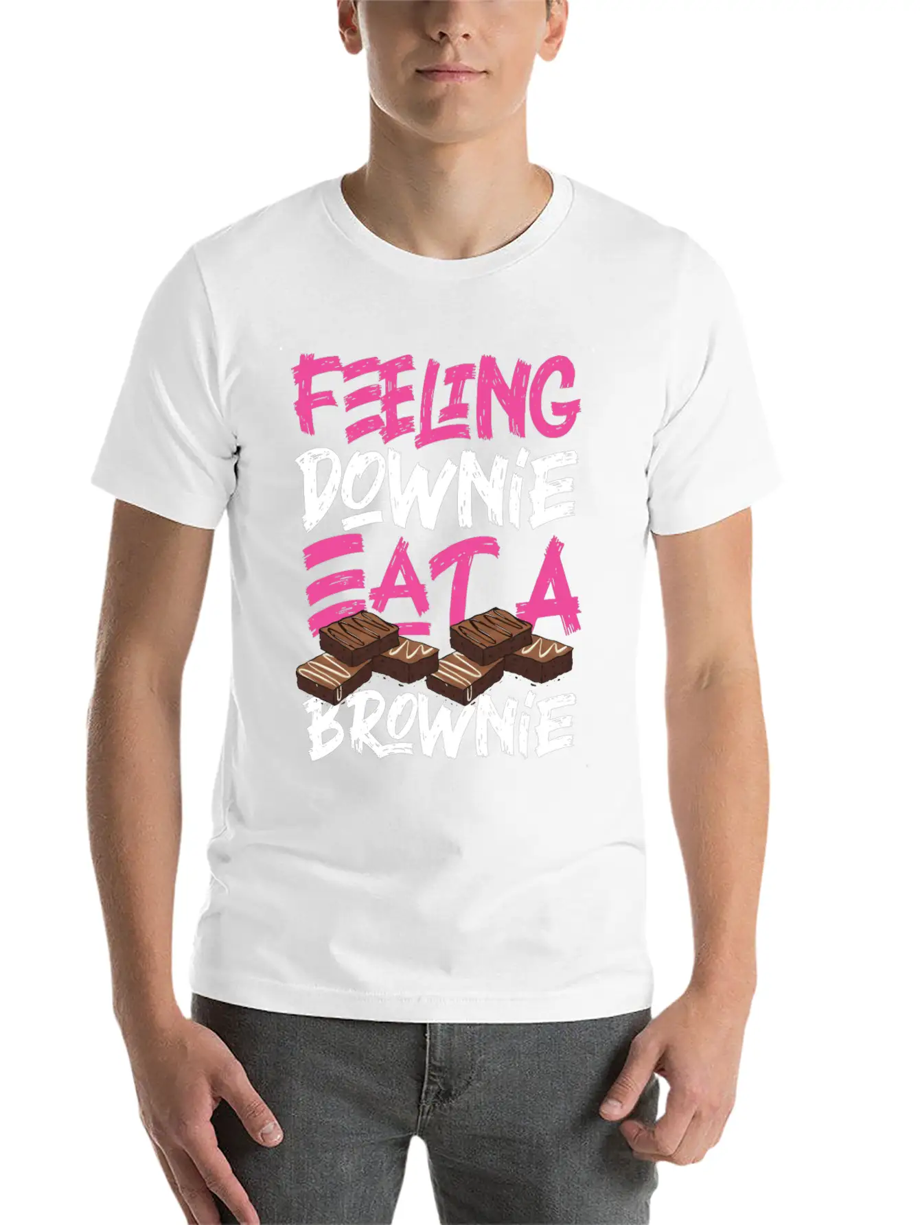 Bake Baking Brownie Pun Feeling Lightweight Cotton T-Shirt – Daily Comfort Graphic Shirt
