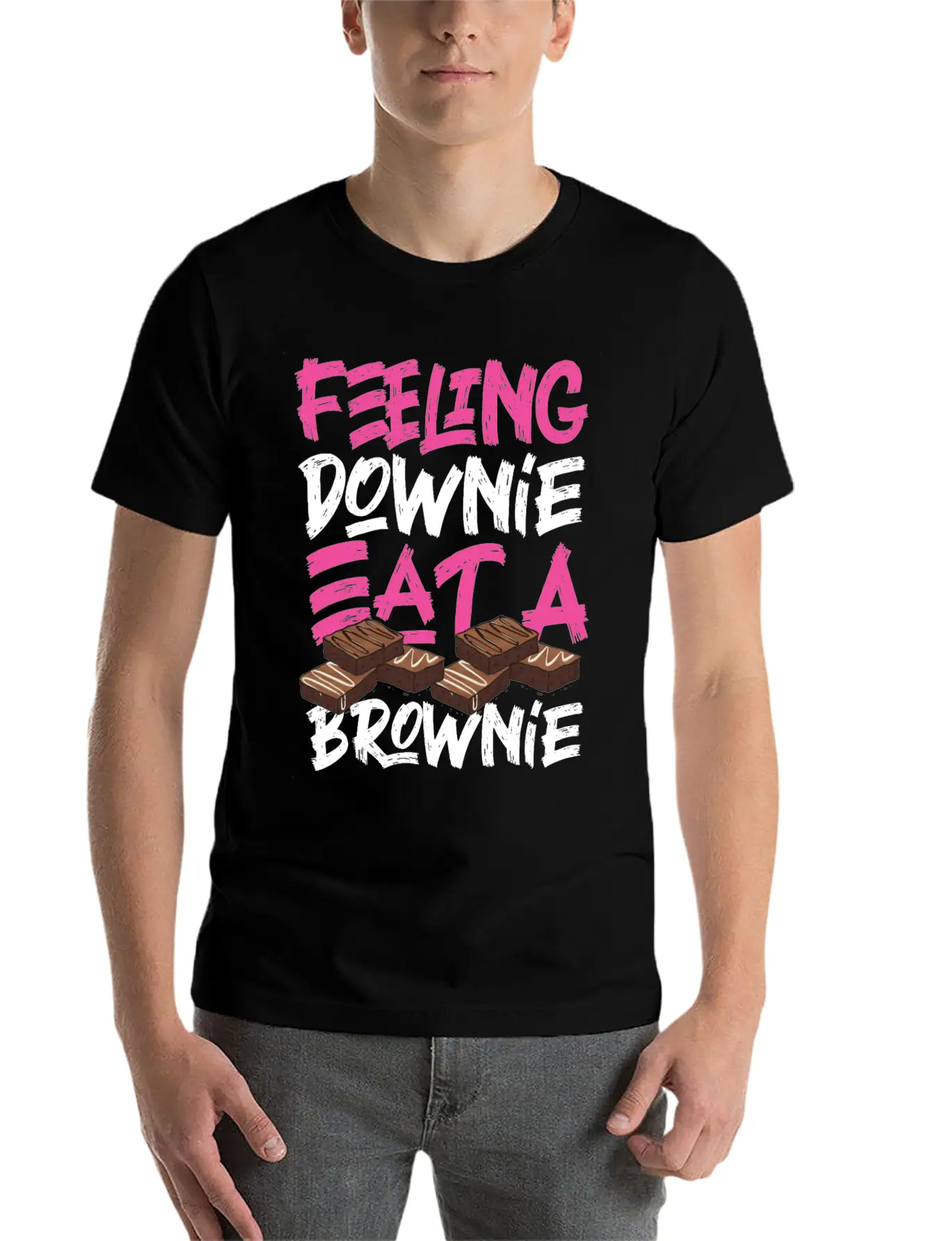 Bake Baking Brownie Pun Feeling Lightweight Cotton T-Shirt – Daily Comfort Graphic Shirt