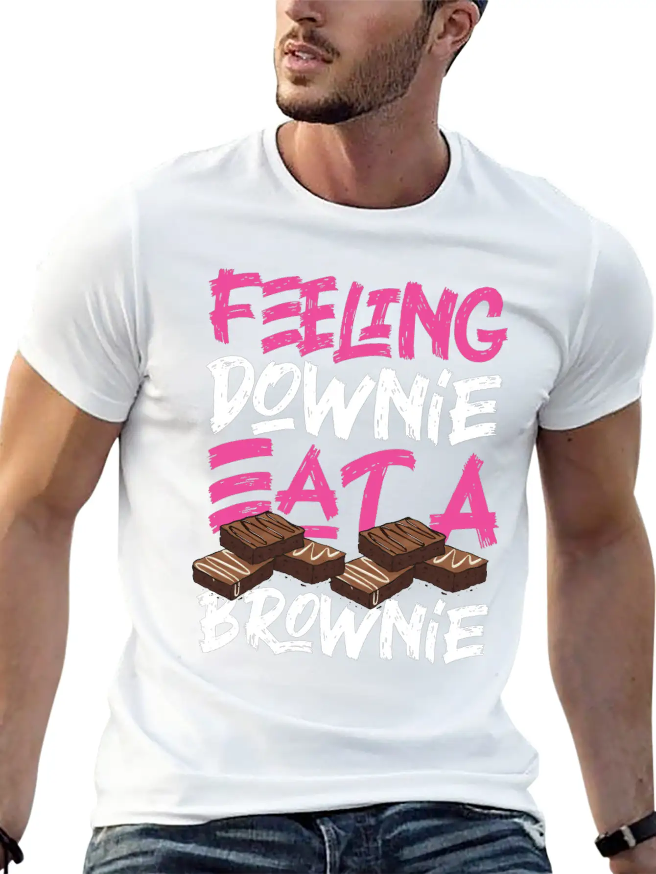Bake Baking Brownie Pun Feeling Lightweight Cotton T-Shirt – Daily Comfort Graphic Shirt