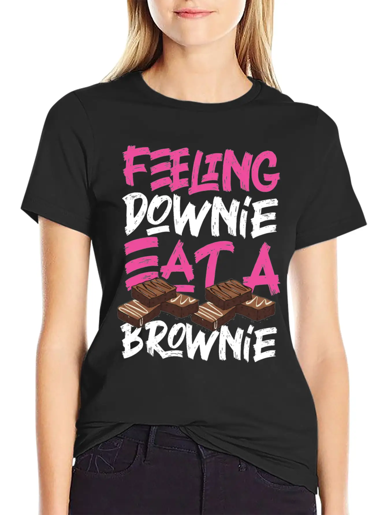 Bake Baking Brownie Pun Feeling Lightweight Cotton T-Shirt – Daily Comfort Graphic Shirt