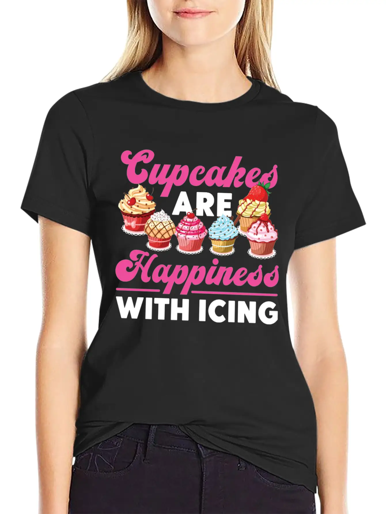 Bake Baking Cupcake Cupcakes Are Lightweight Cotton T-Shirt – Daily Comfort Graphic Shirt