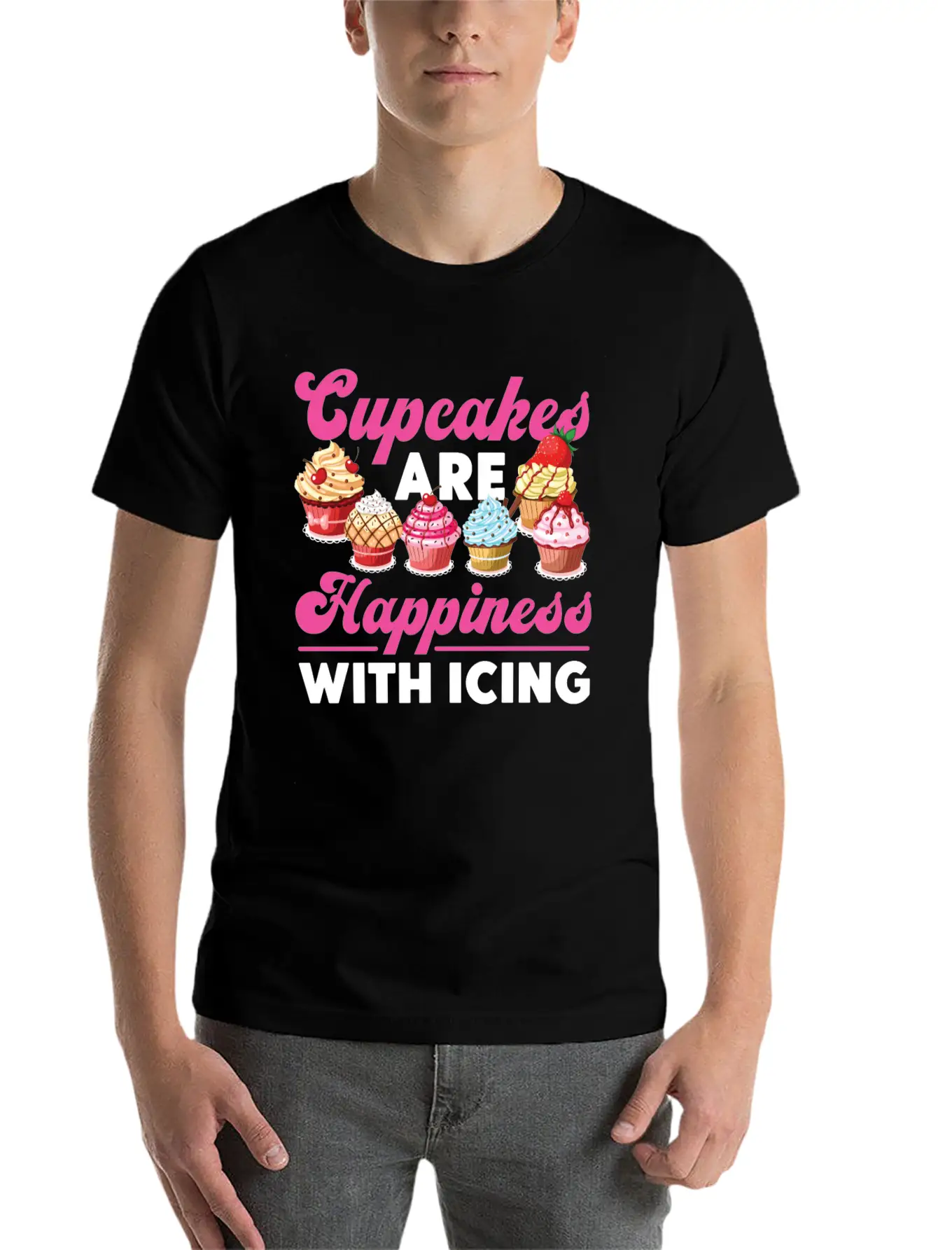 Bake Baking Cupcake Cupcakes Are Lightweight Cotton T-Shirt – Daily Comfort Graphic Shirt
