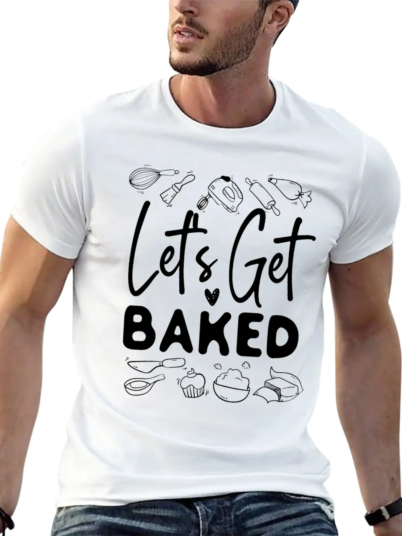 Bake Baking Let'S Get Baked Unisex Casual T-Shirt – Clean Design For Daily Comfort
