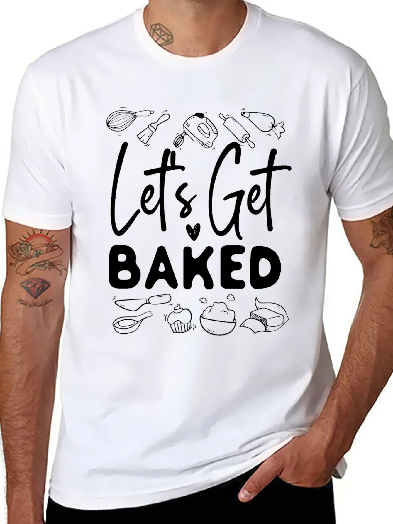 Bake Baking Let'S Get Baked Unisex Casual T-Shirt – Clean Design For Daily Comfort