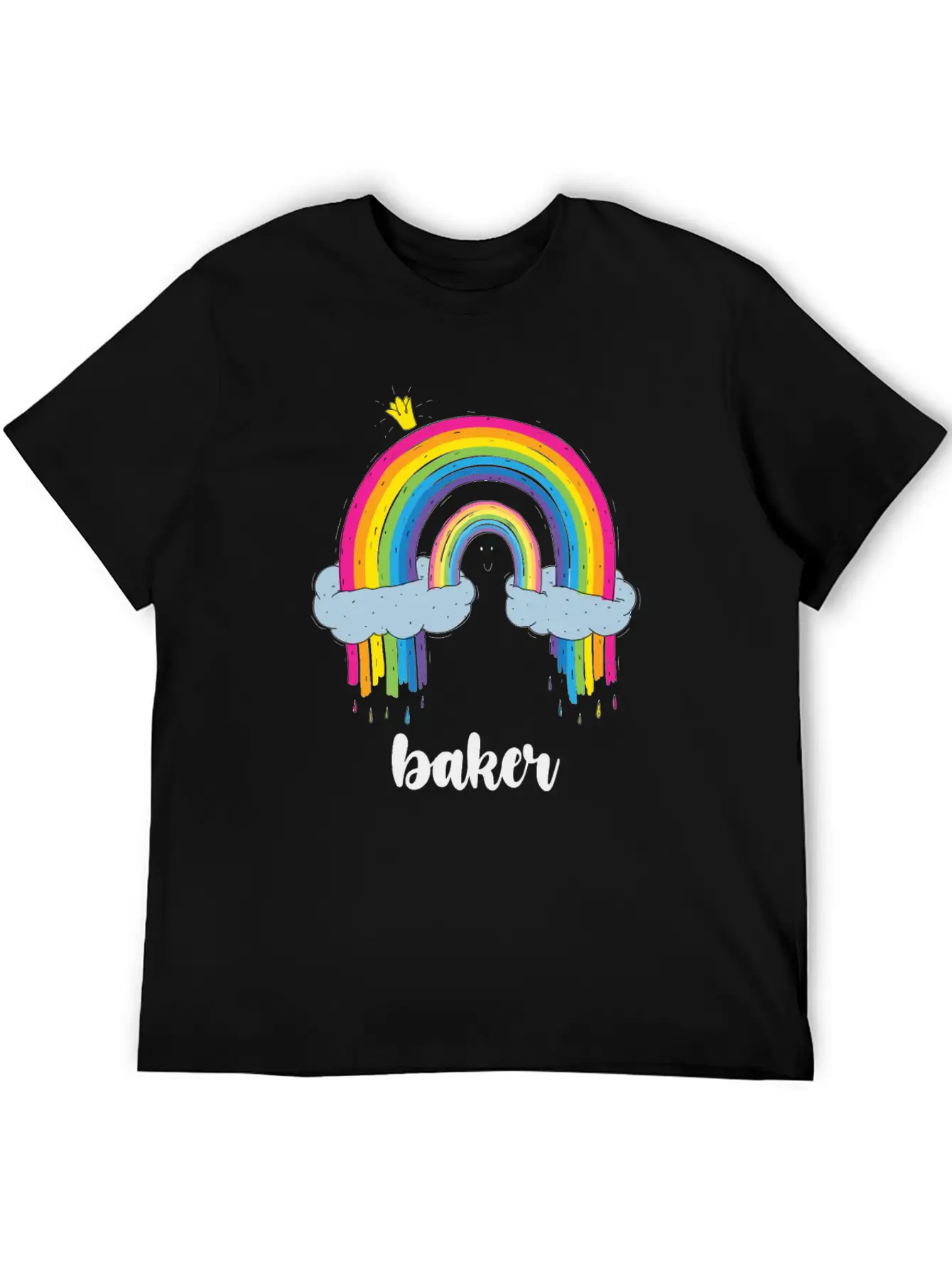 Baker Cute Boho Rainbow Unisex Casual T-Shirt – Clean Design For Daily Comfort