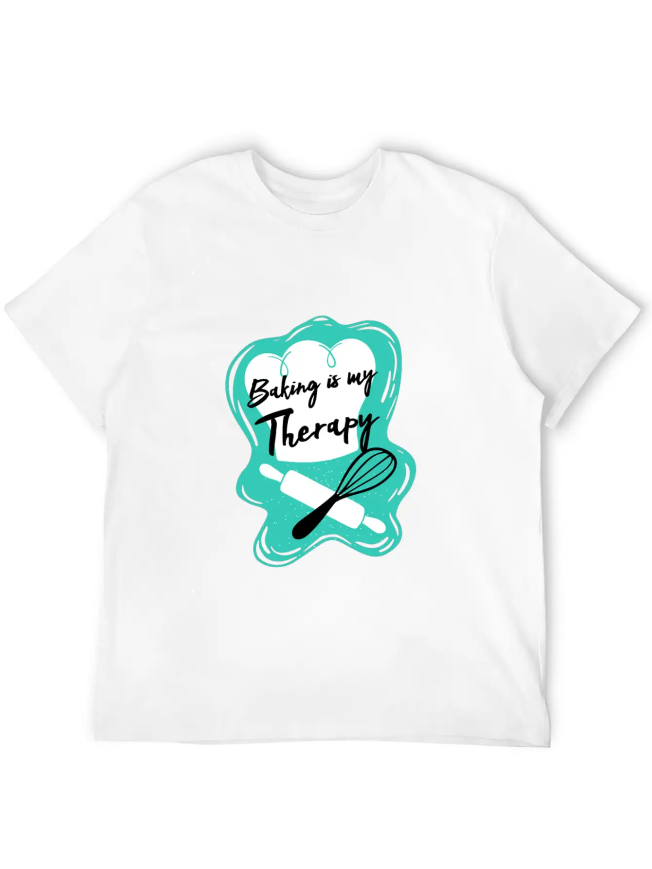 Baking Is My Therapy Lightweight Cotton T-Shirt – Daily Comfort Graphic Shirt