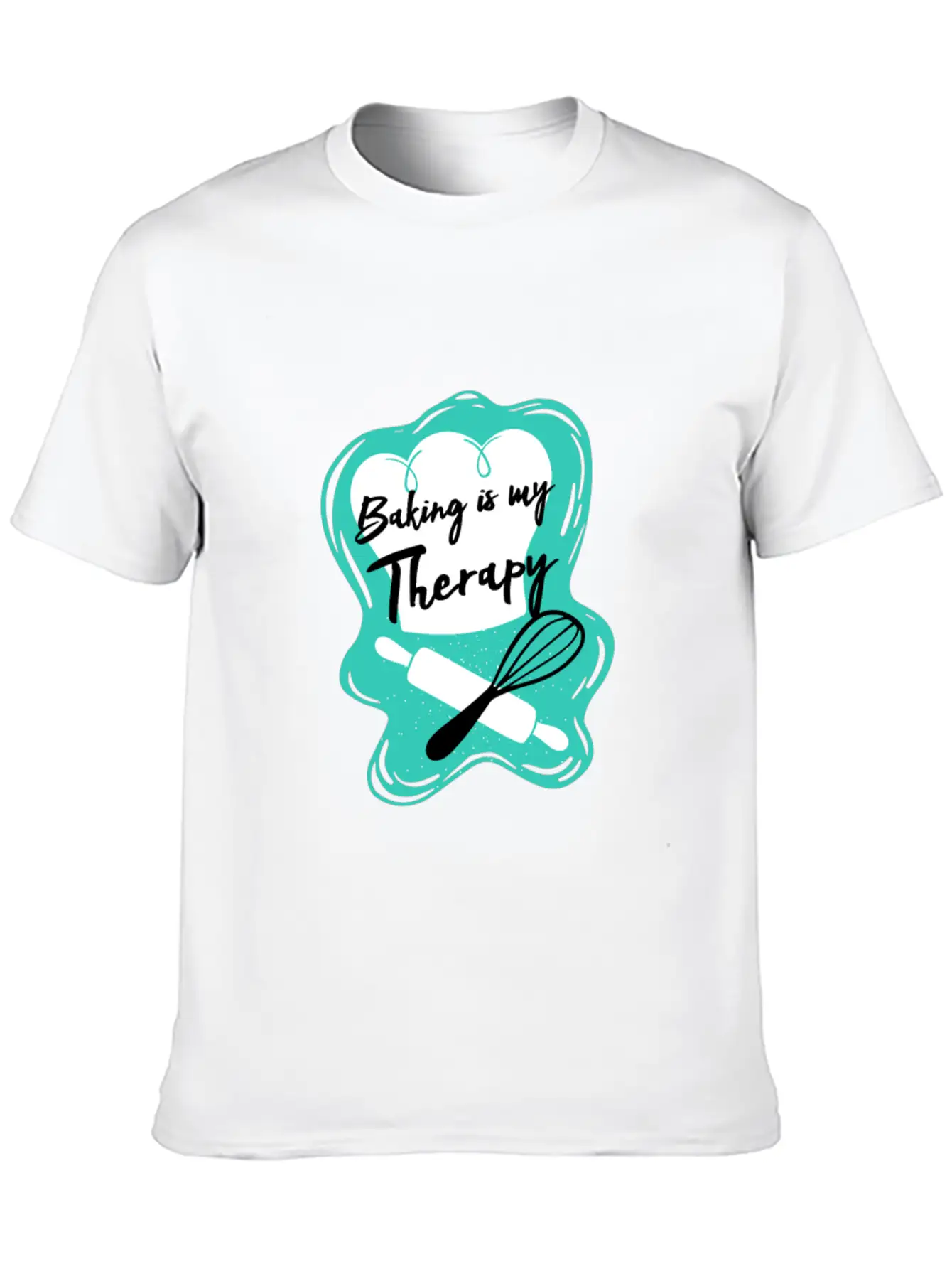 Baking Is My Therapy Lightweight Cotton T-Shirt – Daily Comfort Graphic Shirt
