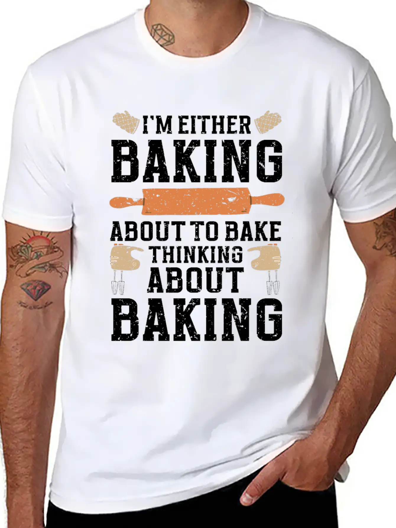 Baking Pun Bake Cook Chef Baker Modern Fit Casual T-Shirt ��� Clean And Versatile Design
