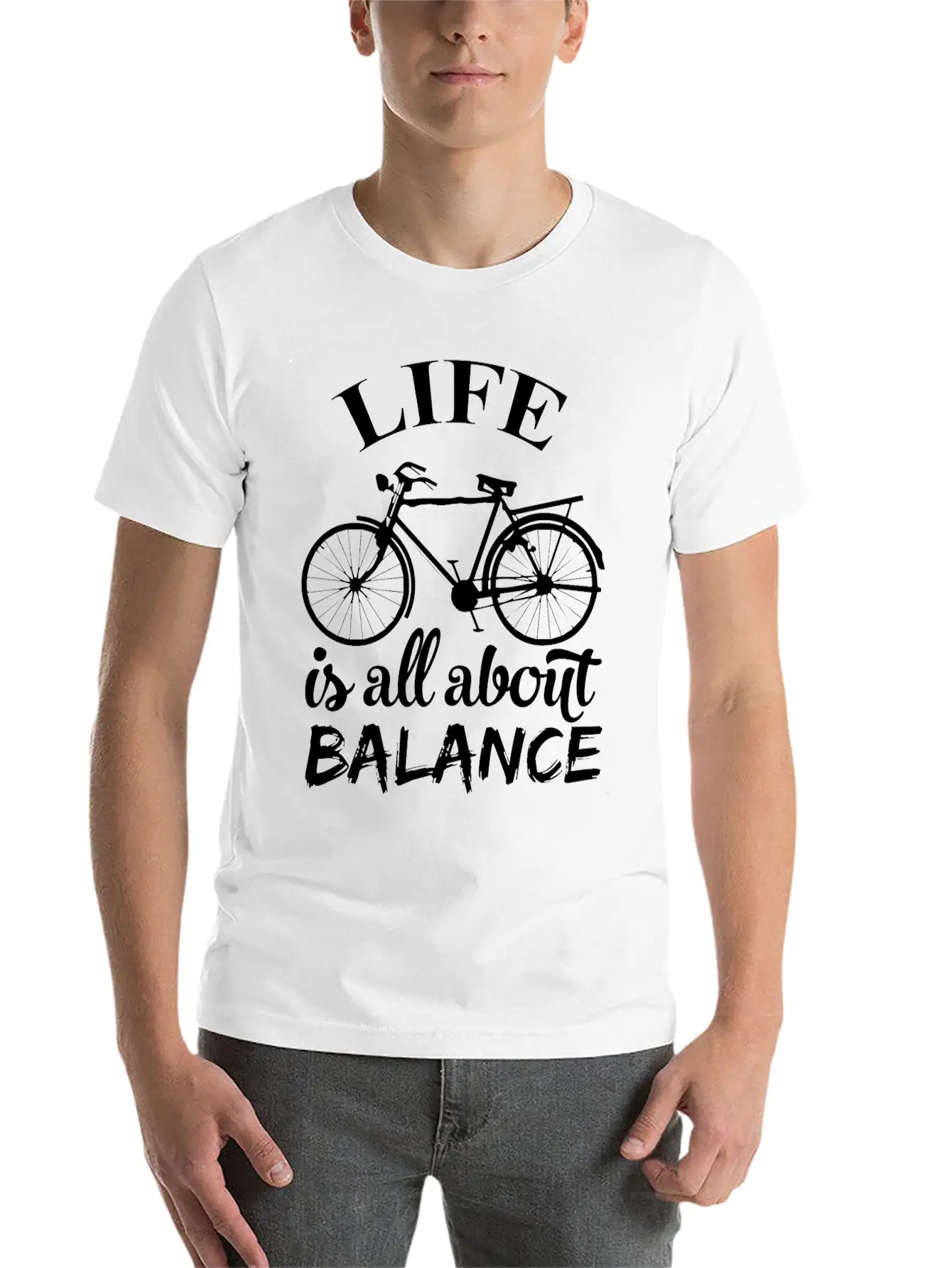 Balance Life Classic Fit Graphic Tee For Daily Comfort – Unisex Cotton Shirt