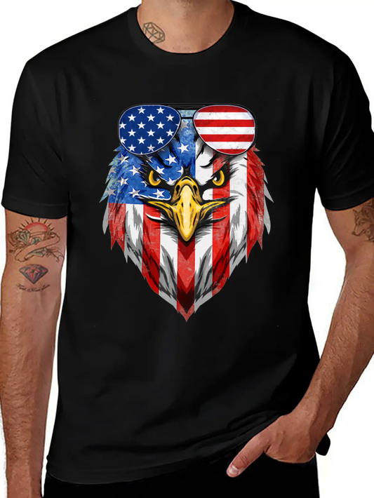 Bald Eagle USA American Flag Country 4th Of July Unisex Casual T-Shirt – Clean Design For Daily Comfort