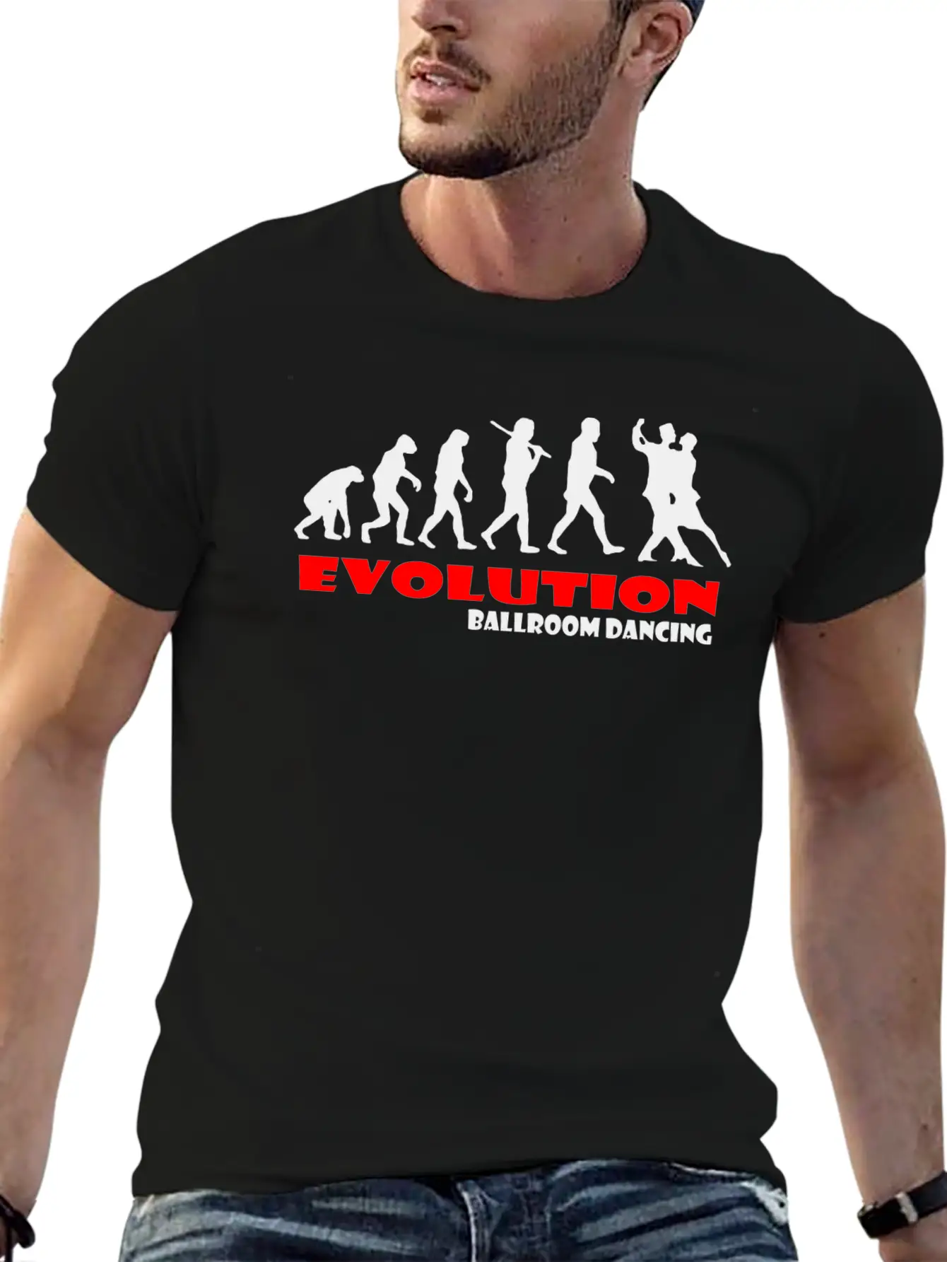 Ballroom Dancing Ape Of Evolution Unisex Casual T-Shirt – Clean Design For Daily Comfort