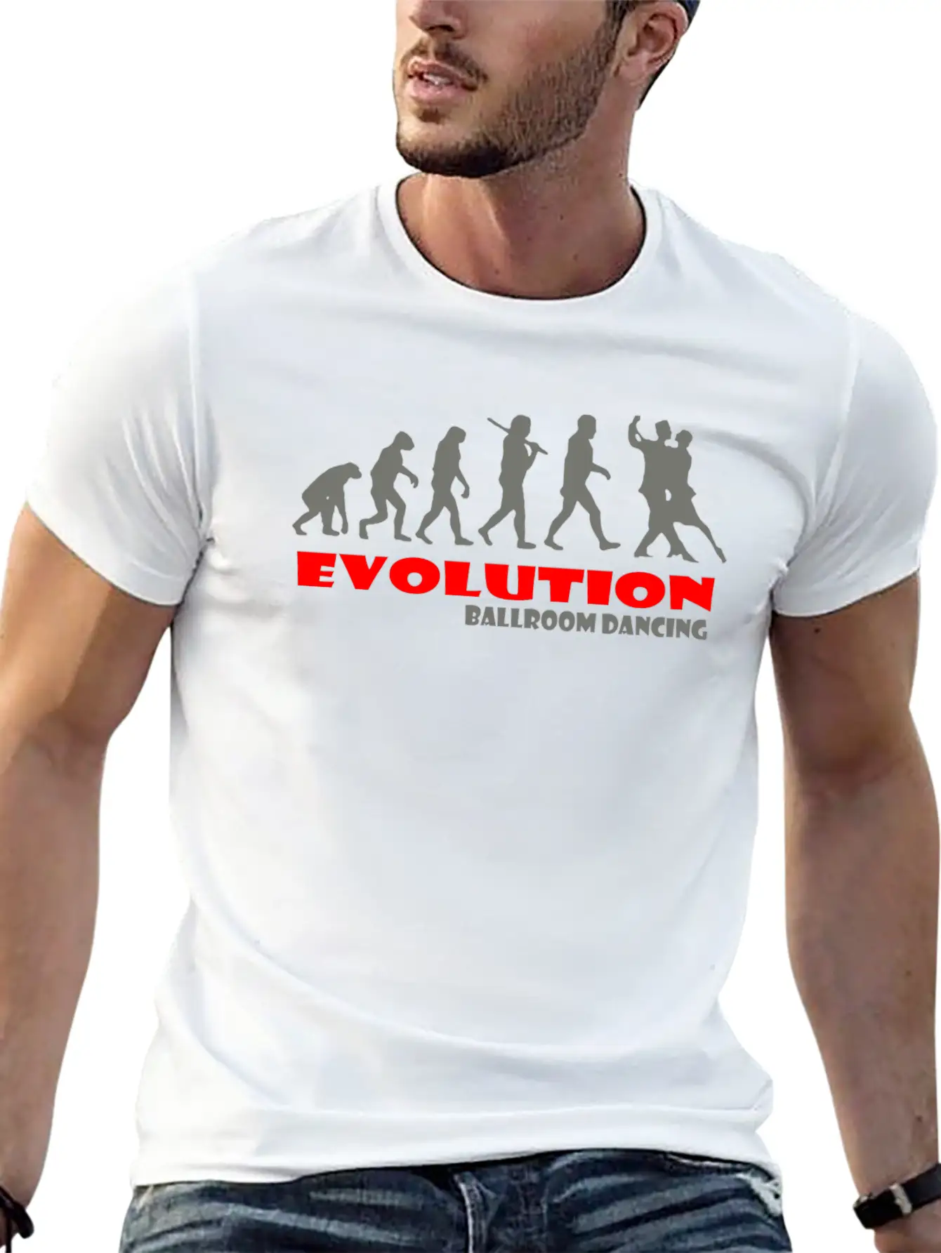 Ballroom Dancing Ape Of Evolution Unisex Casual T-Shirt – Clean Design For Daily Comfort