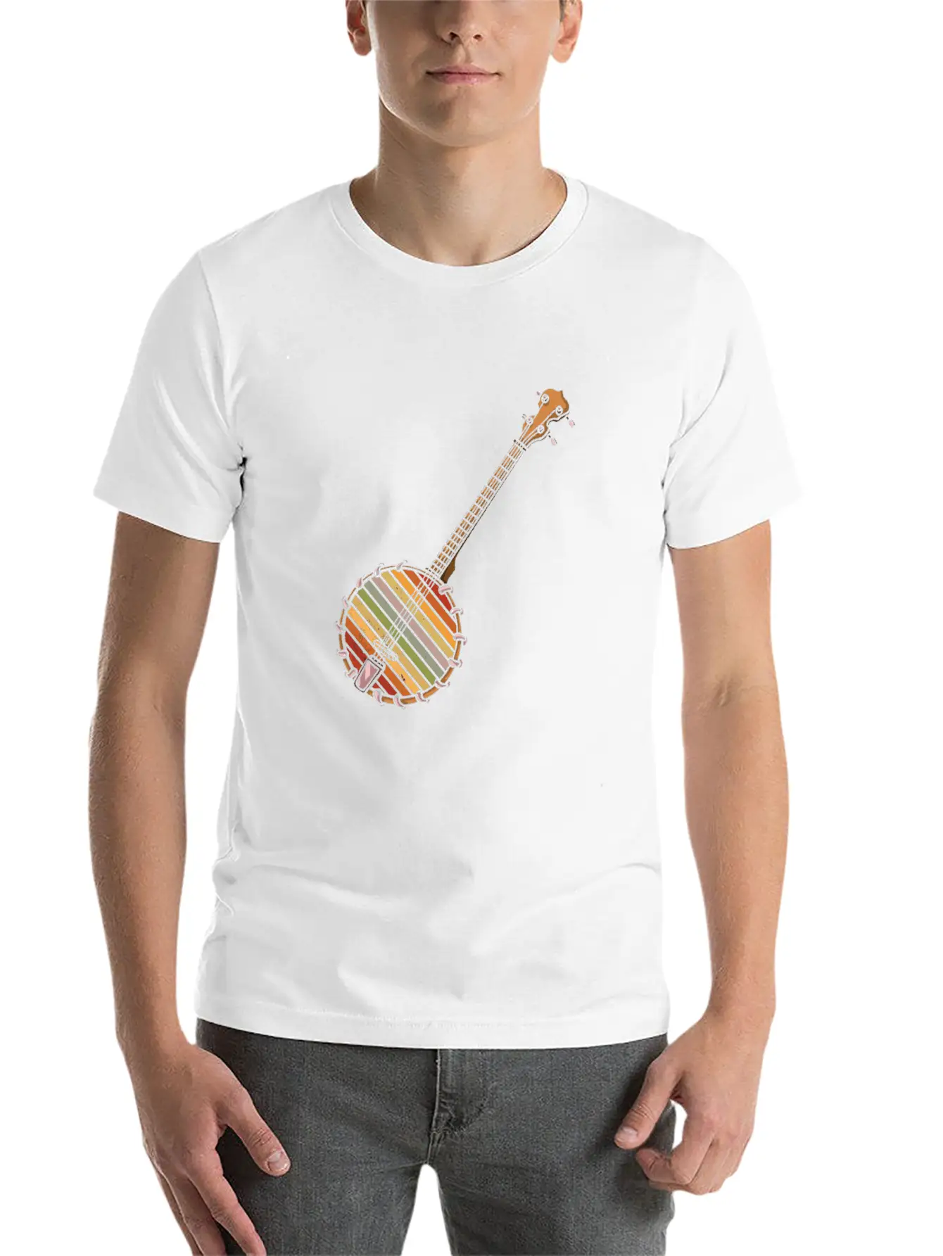 Banjo Shirts For Men Bluegrass Appalachia Folk Comfortable Minimalist Graphic Tee – Summer Style Essential