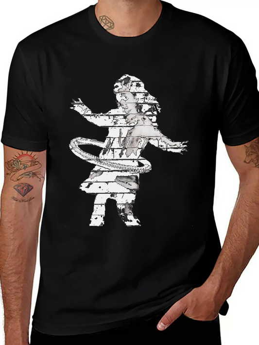Banksy HulaHoop Girl Nottingham Ilkeston Road Classic Fit Graphic Tee For Daily Comfort – Unisex Cotton Shirt
